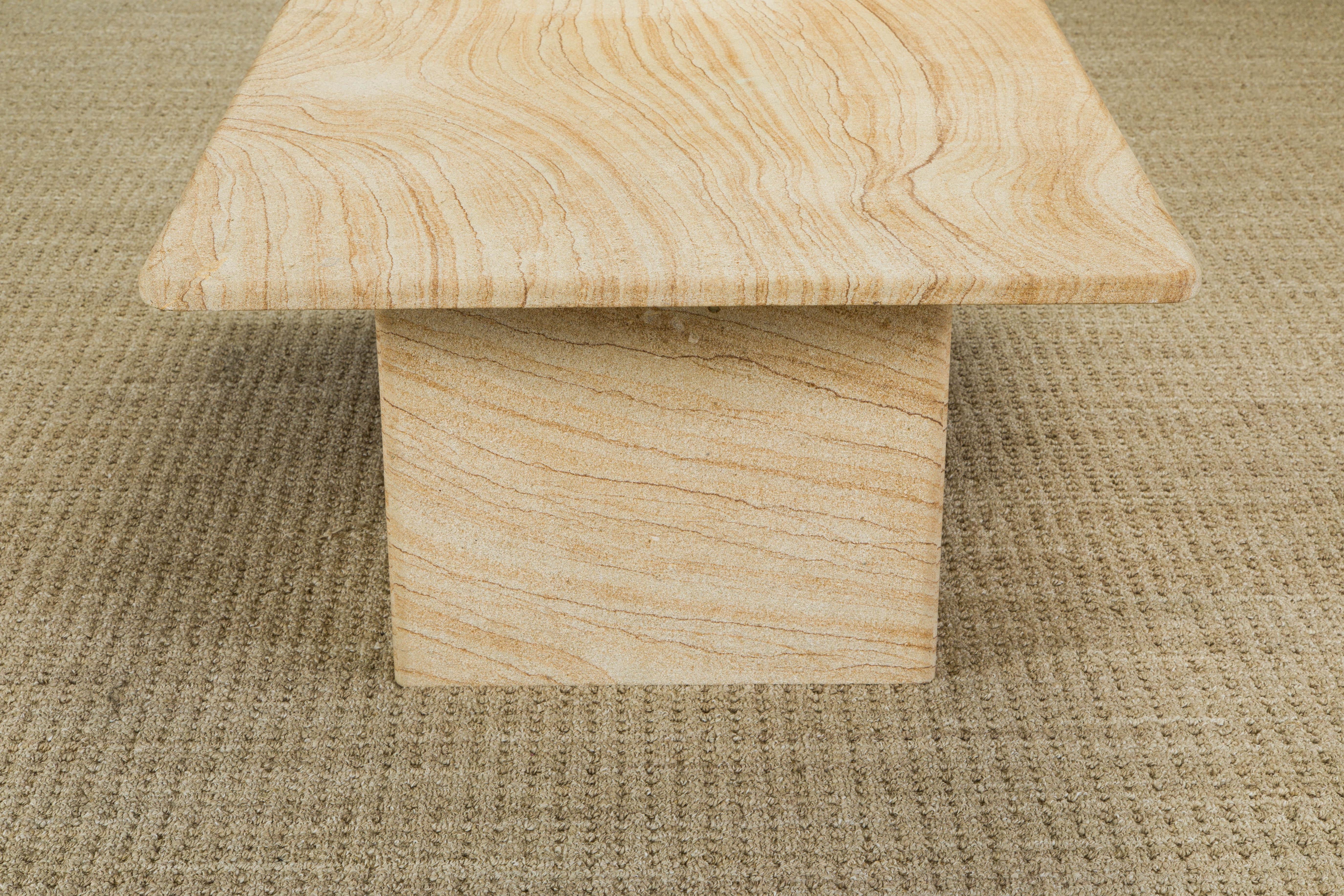 Post-Modern Sandstone Coffee Table, c 1990s  For Sale 10