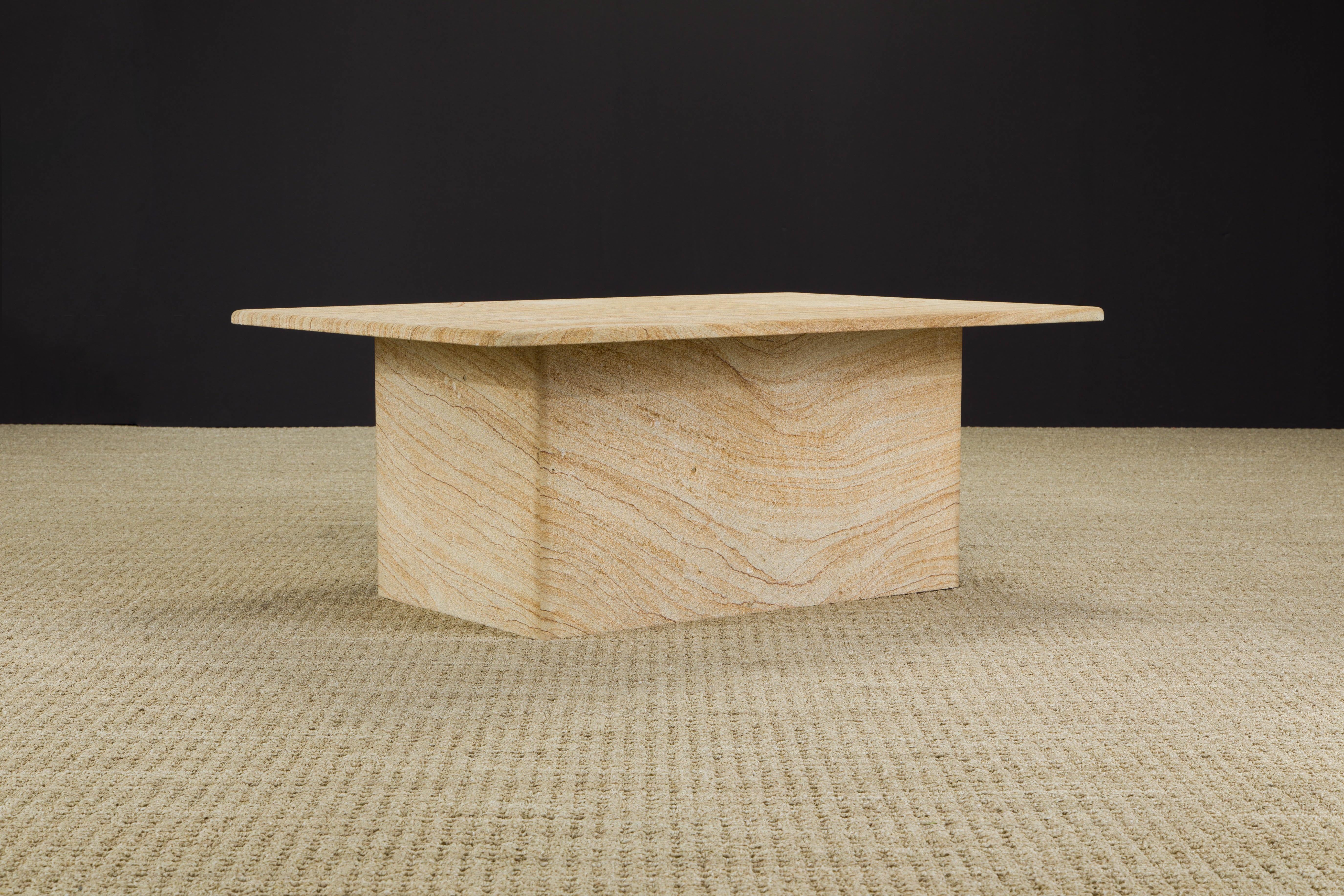 Post-Modern Sandstone Coffee Table, c 1990s  For Sale 2