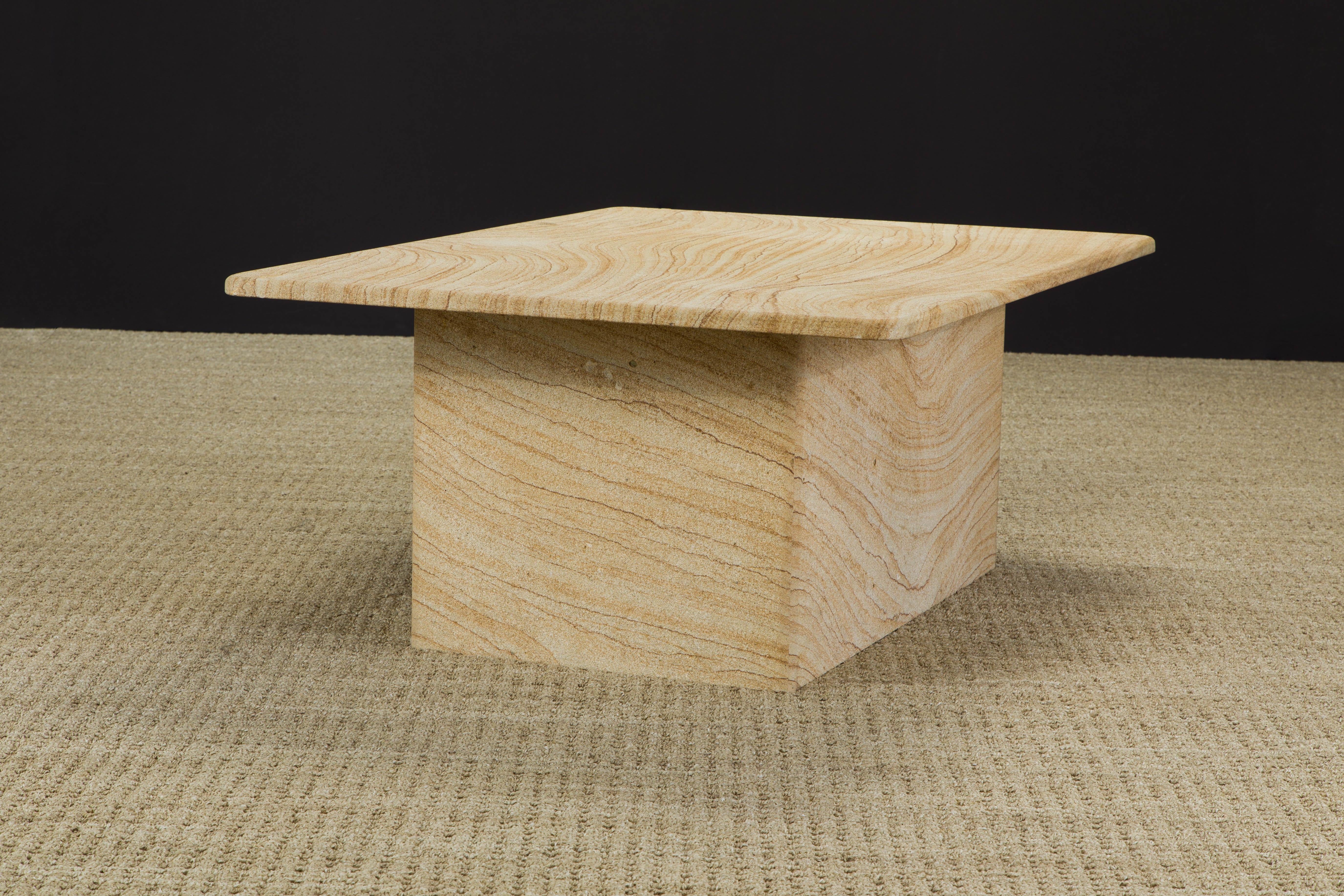 Post-Modern Sandstone Coffee Table, c 1990s  For Sale 3