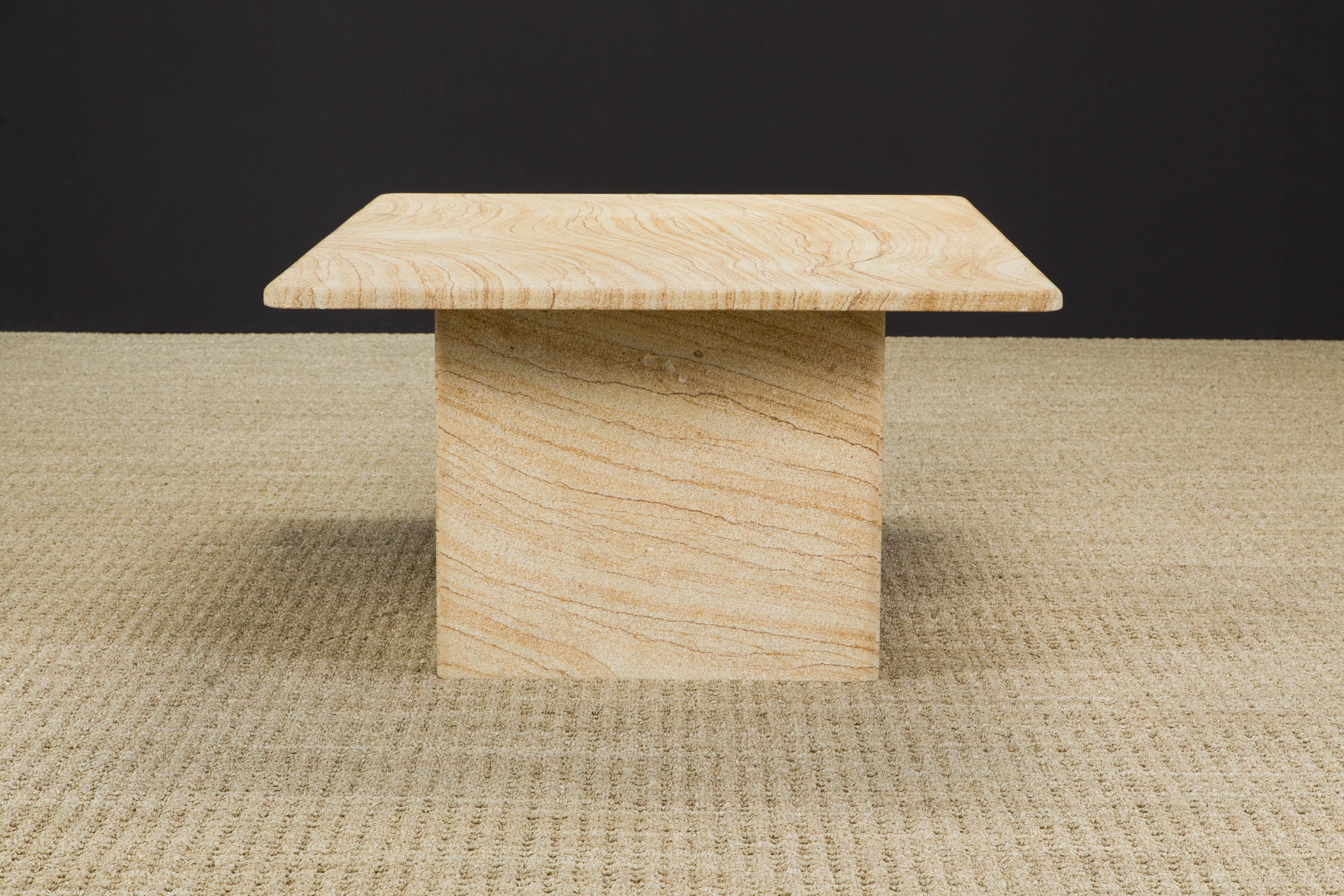 Post-Modern Sandstone Coffee Table, c 1990s  For Sale 4