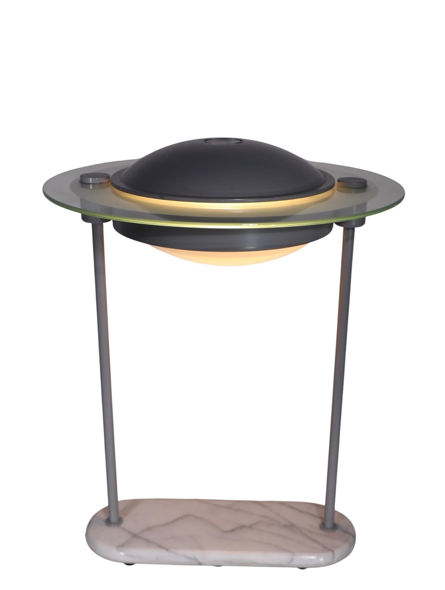 Lampada da scrivania postmoderna Saturn di Sonneman del 1980 circa in vendita 3