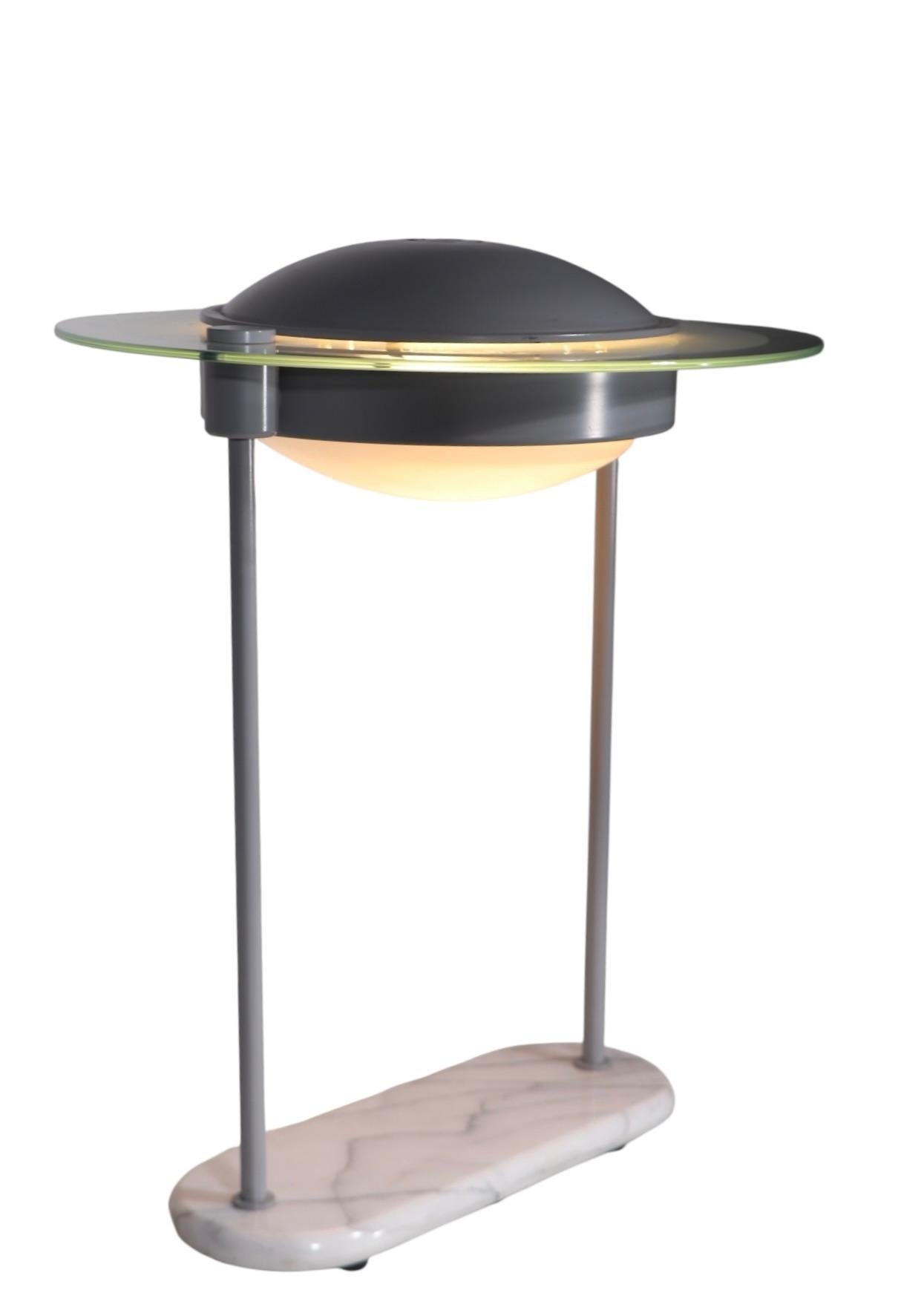 Lampada da scrivania postmoderna Saturn di Sonneman del 1980 circa in vendita 2