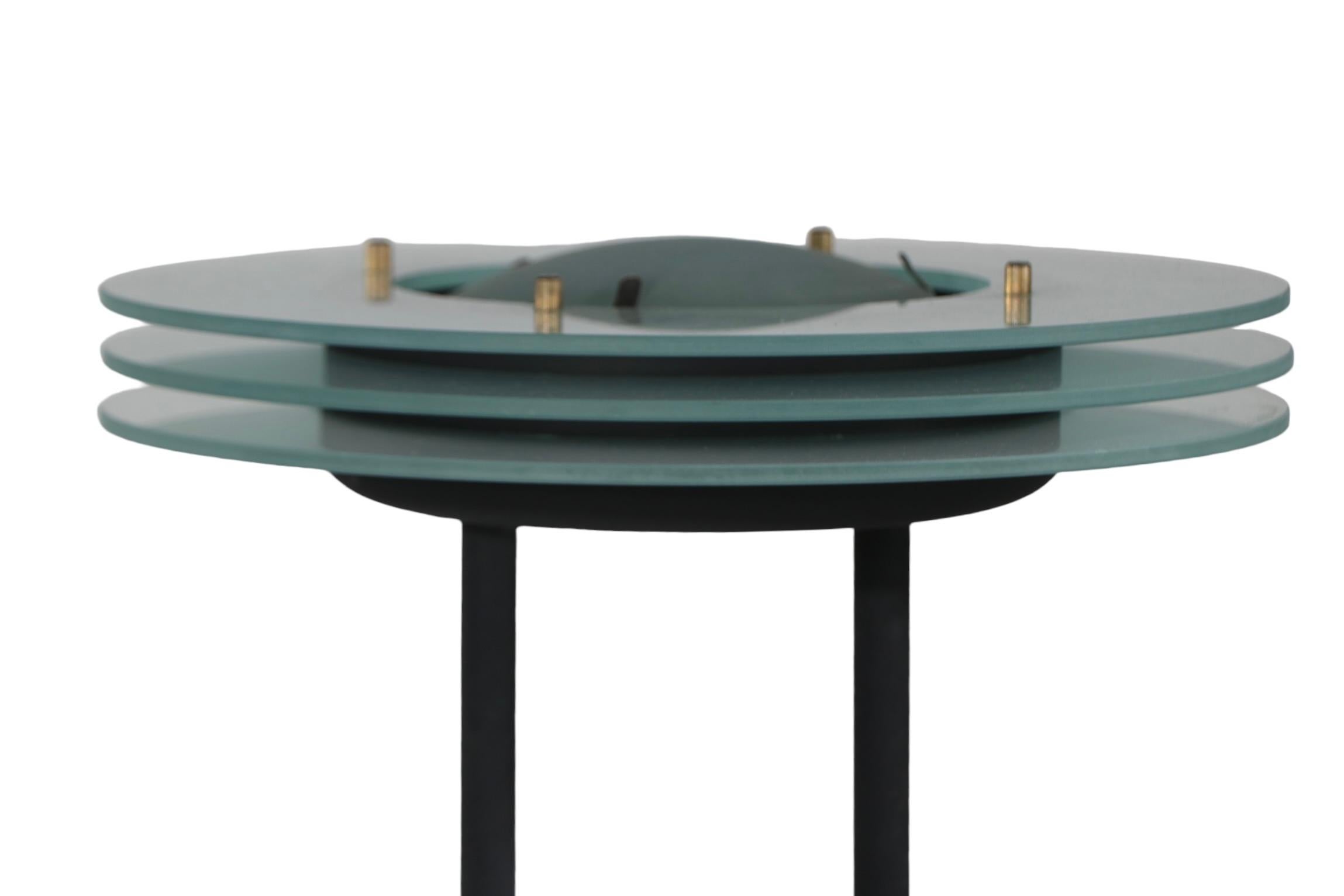 Post Modern Saturn Ring Table Lamp att. to Sonneman c 1970/80's For Sale 4