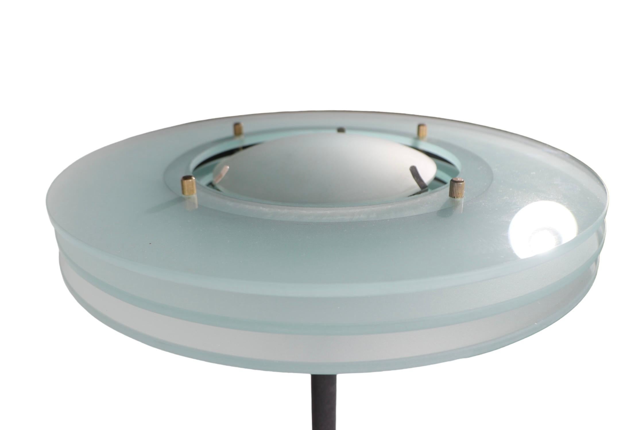 Post Modern Saturn Ring Table Lamp att. to Sonneman c 1970/80's For Sale 5
