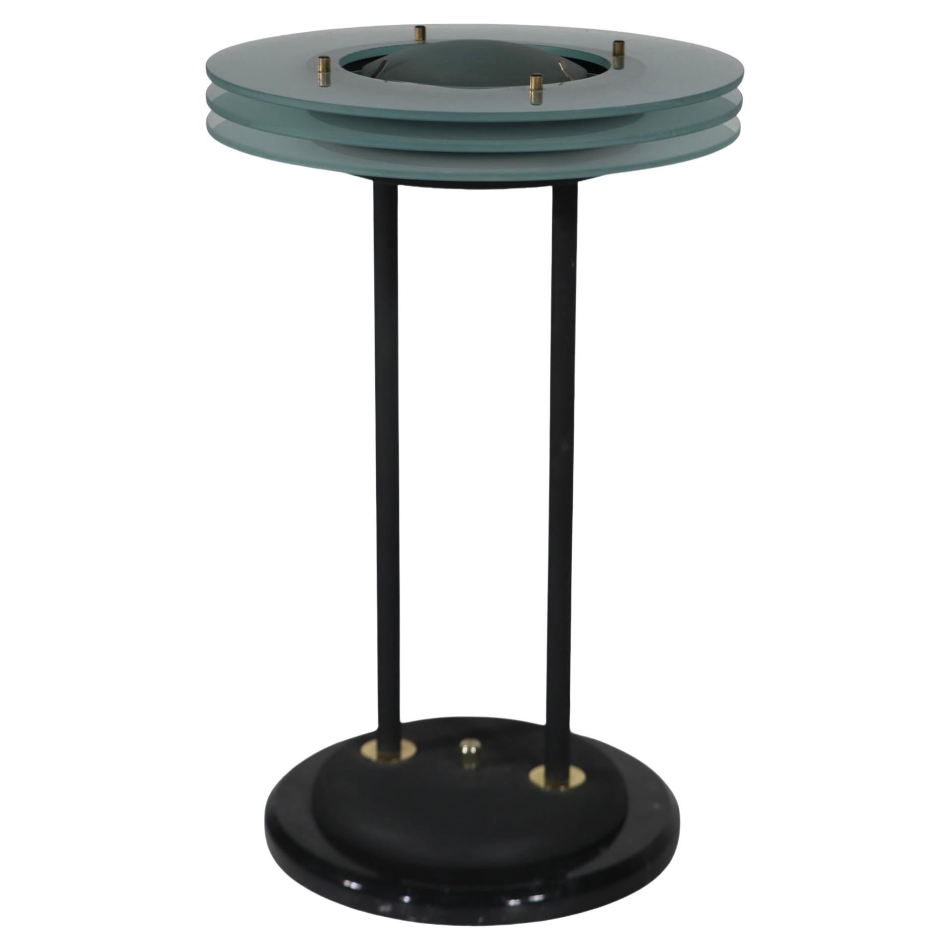 Post Modern Saturn Ring Table Lamp att. to Sonneman c 1970/80's For Sale