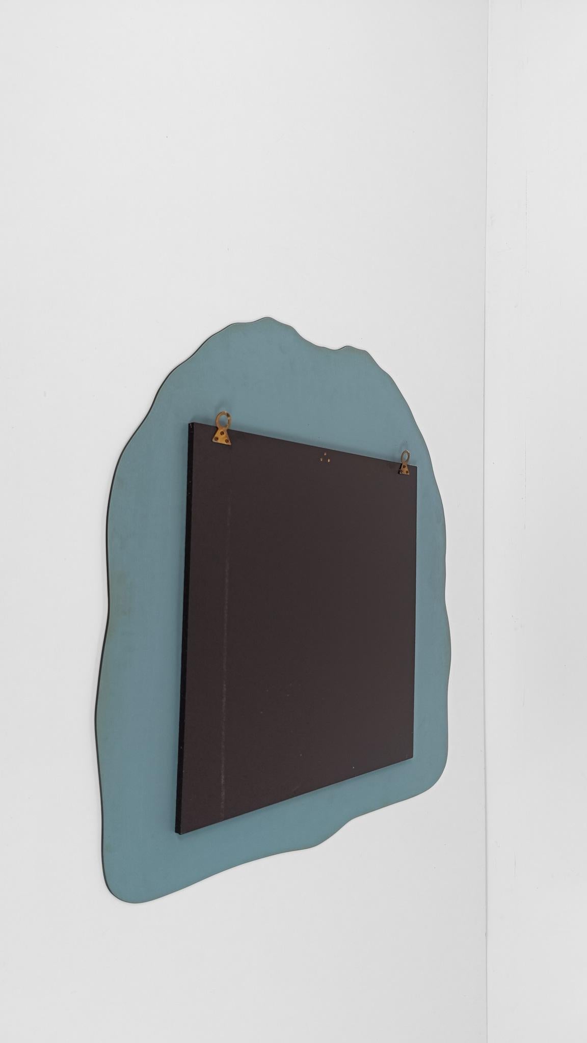 Postmoderner Spiegel mit Siebdruck und einem Paar schwarzer Panther im Art Deco Stil im Angebot 7