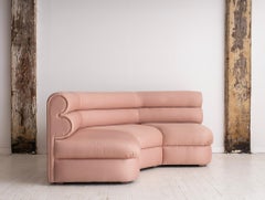 Post Modern Sculptural Blush Corner Sofa