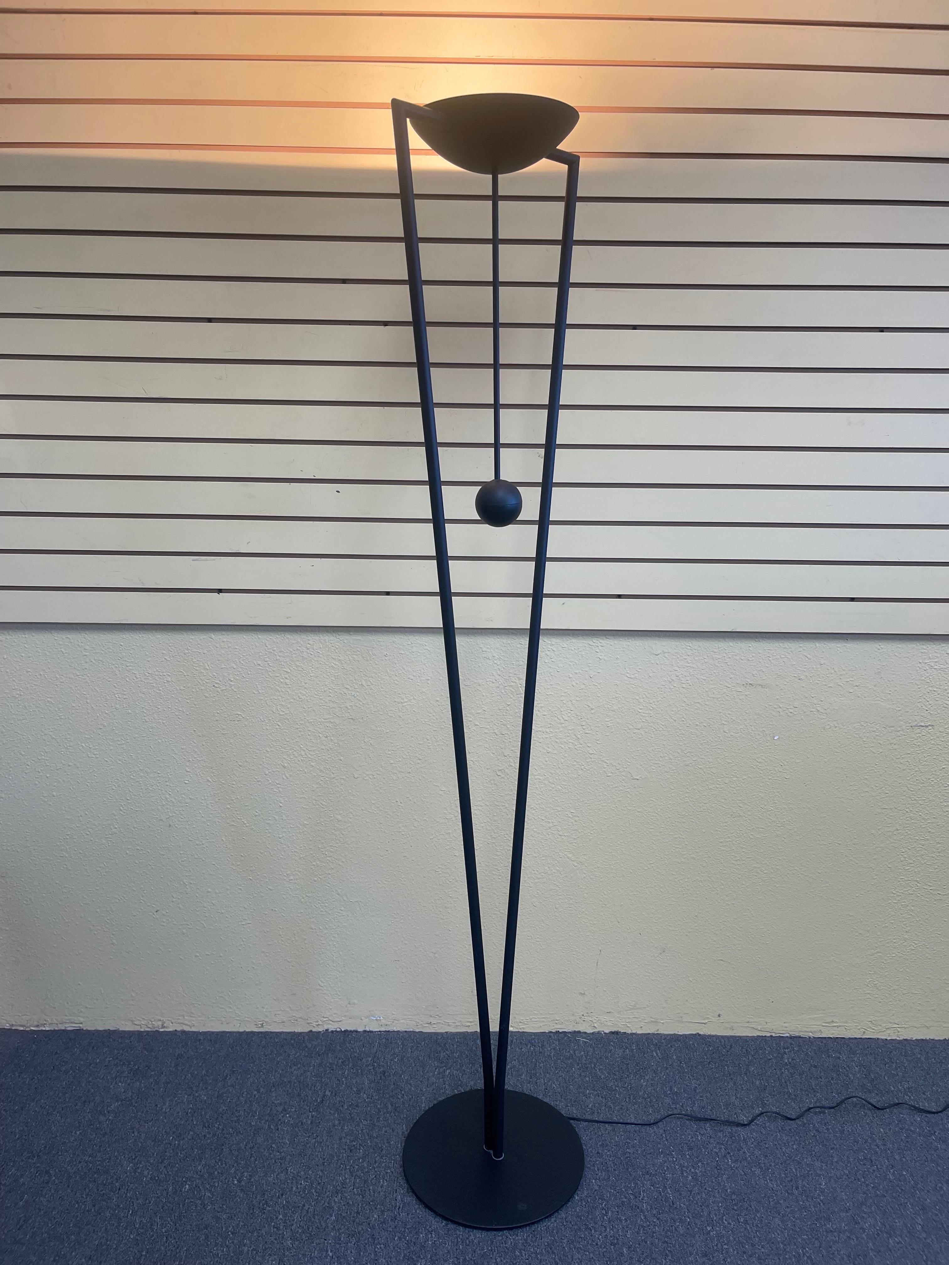 Metal Post-Modern Sculptural Multi-Directional Floor Lamp / Torchiere by Ron Rezek For Sale