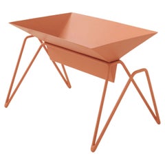 Post-Modern Sculpture Brutante D in Terracotta Lacquered Handmade Metal