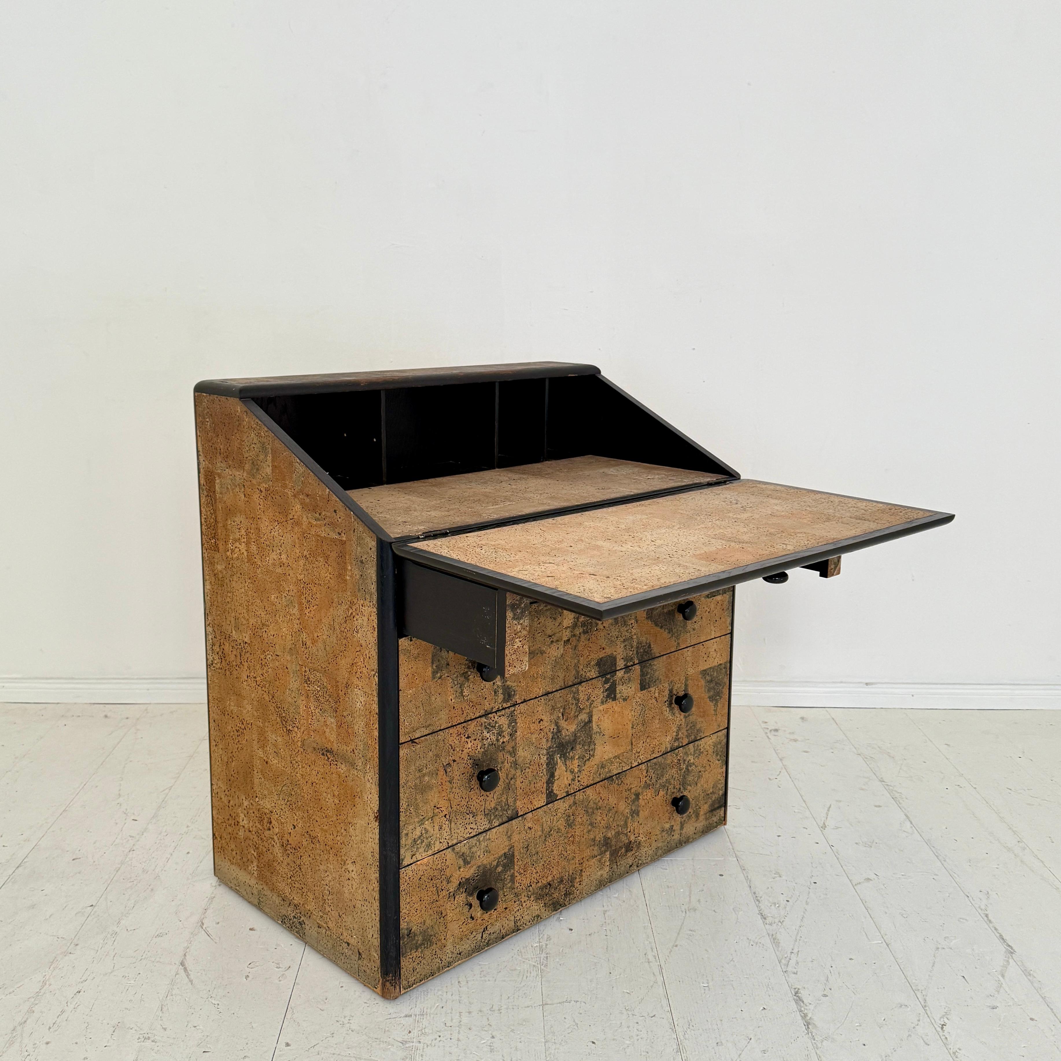 Post-Modern Secretaire in Cork by Peter Maly, Serie 5 for COR, circa 1975 For Sale 1