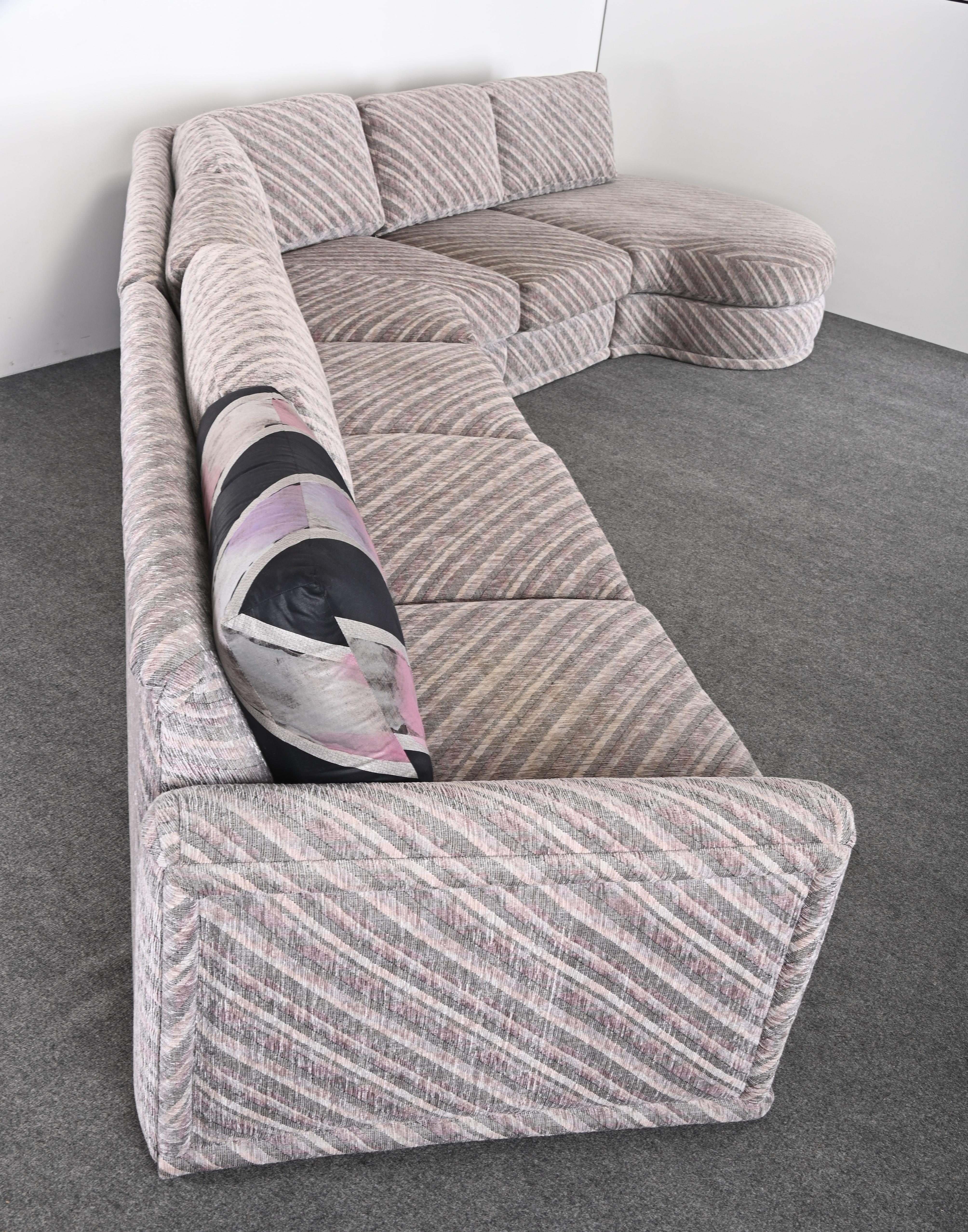 Canapé sectionnel post-moderne conçu par Milo Baughman pour Thayer Coggin, 1990 en vente 2