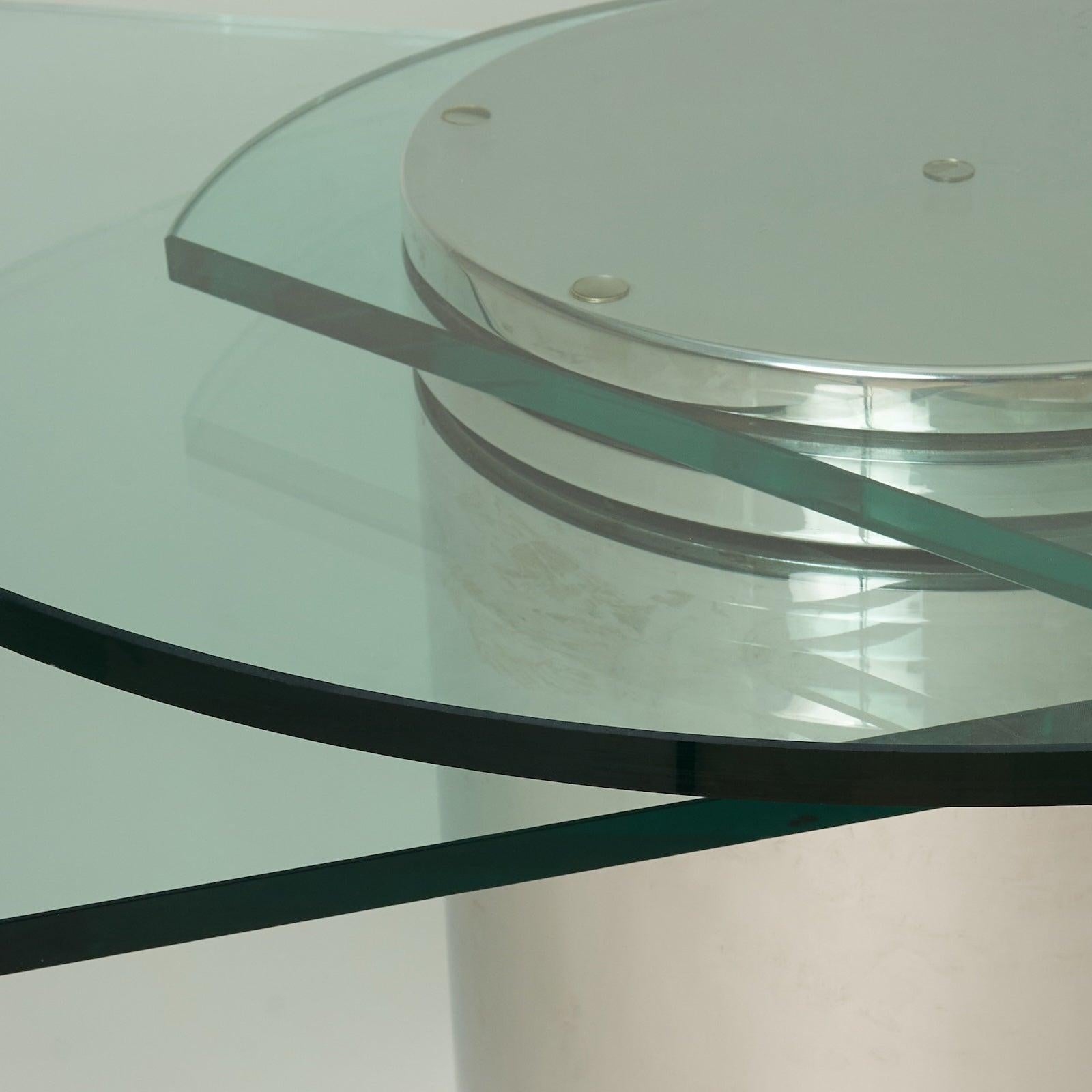 Verre Table basse autoportante post-moderne en vente
