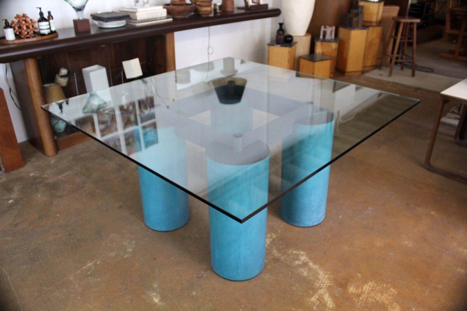 Glass Post Modern Serenissmo Dining Table or Desk by Massimo Vignelli Italy