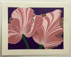 Postmoderne Serigrafie "Tulpen" von Serge Samama, 1983