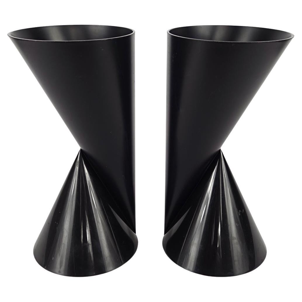 Post-Modern Set of 2 Plastic Vases Named Vase2 by Paul Baars