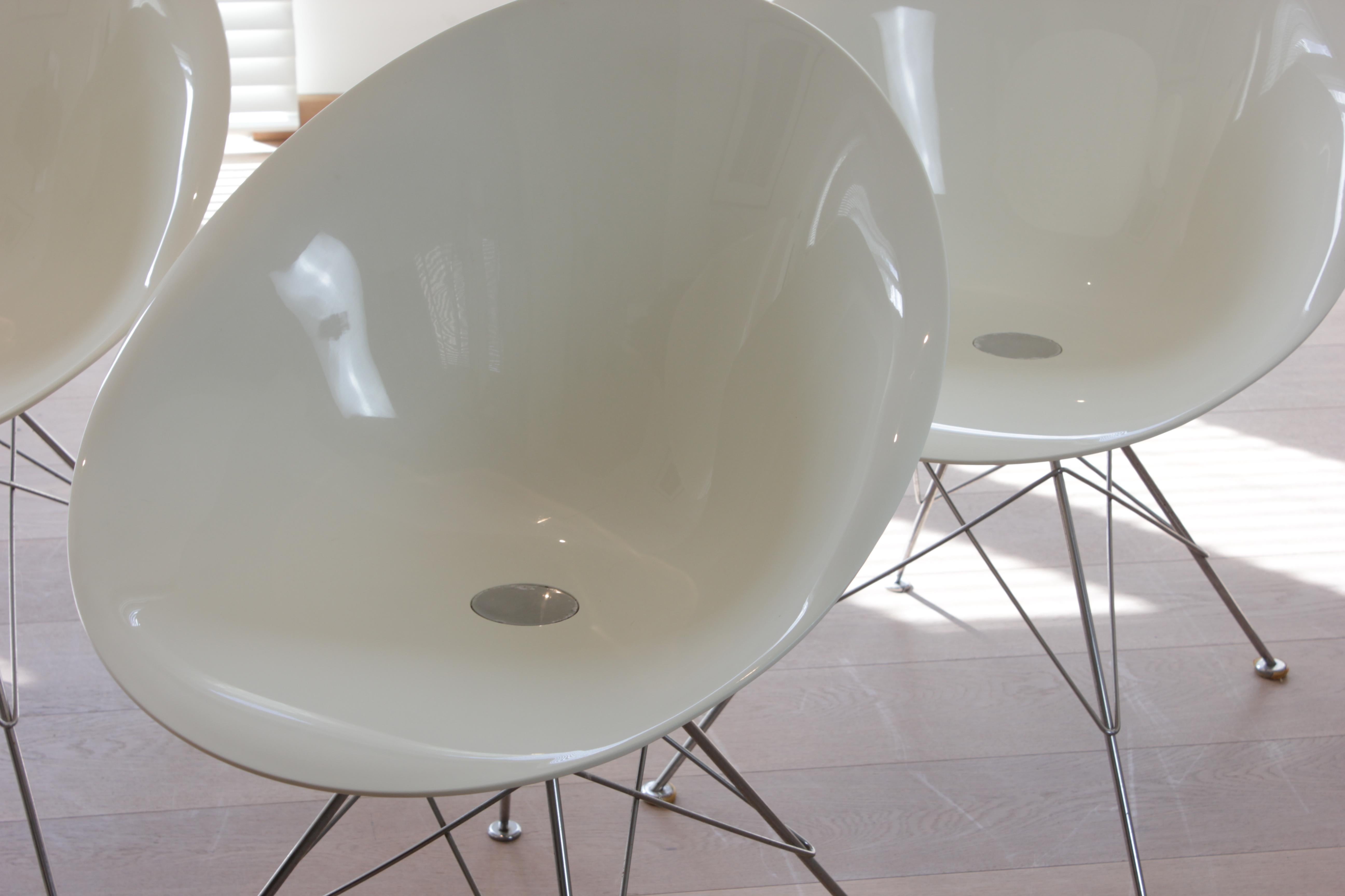 Post Modern Set of Four Dining Chairs by Philippe Starck for Kartell, 1990s In Good Condition In Brugge, BE