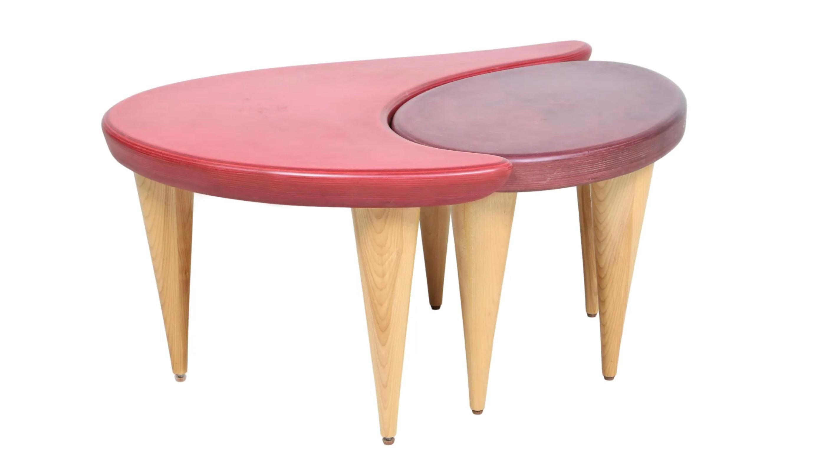 American Post Modern Set of Organic Biomorphic Studio Coffee Table or End Tables For Sale