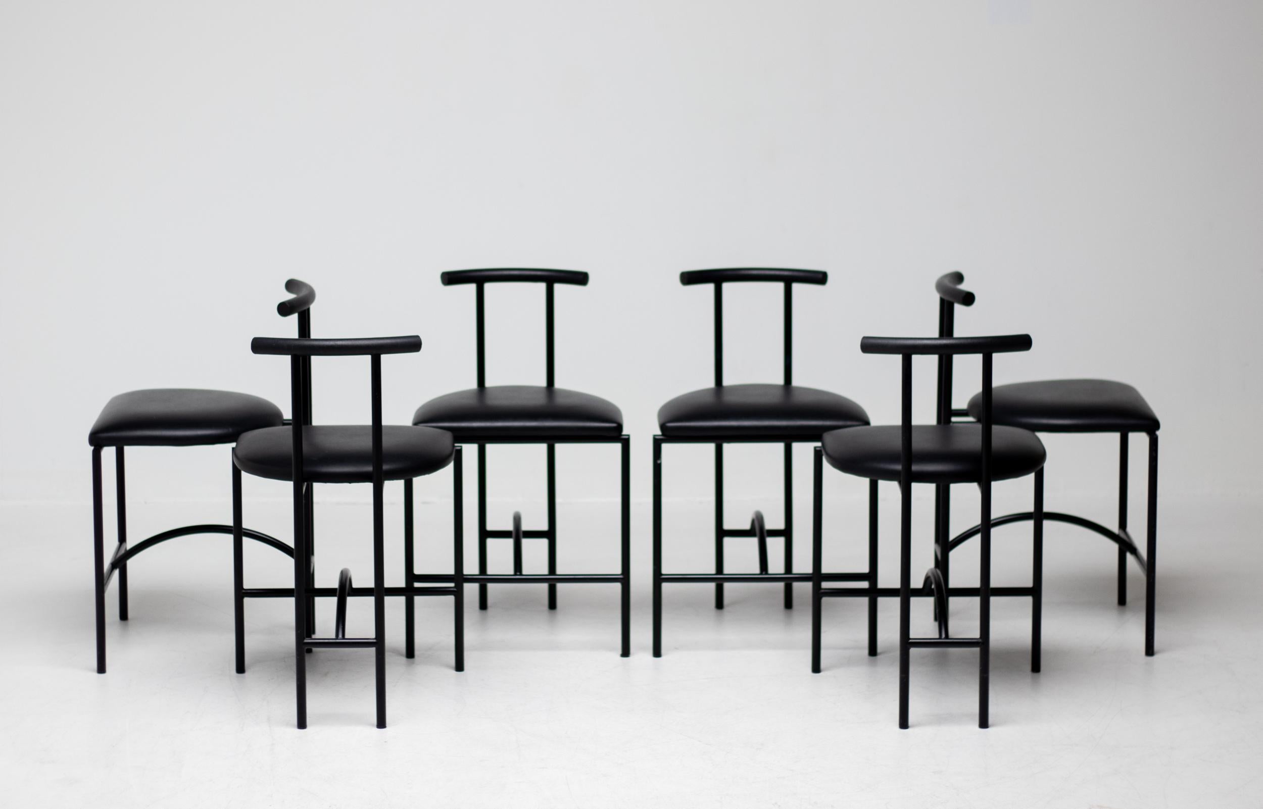 Post-Modern Set of Six Tokyo Chairs by Rodney Kinsman for Bieffeplast 2