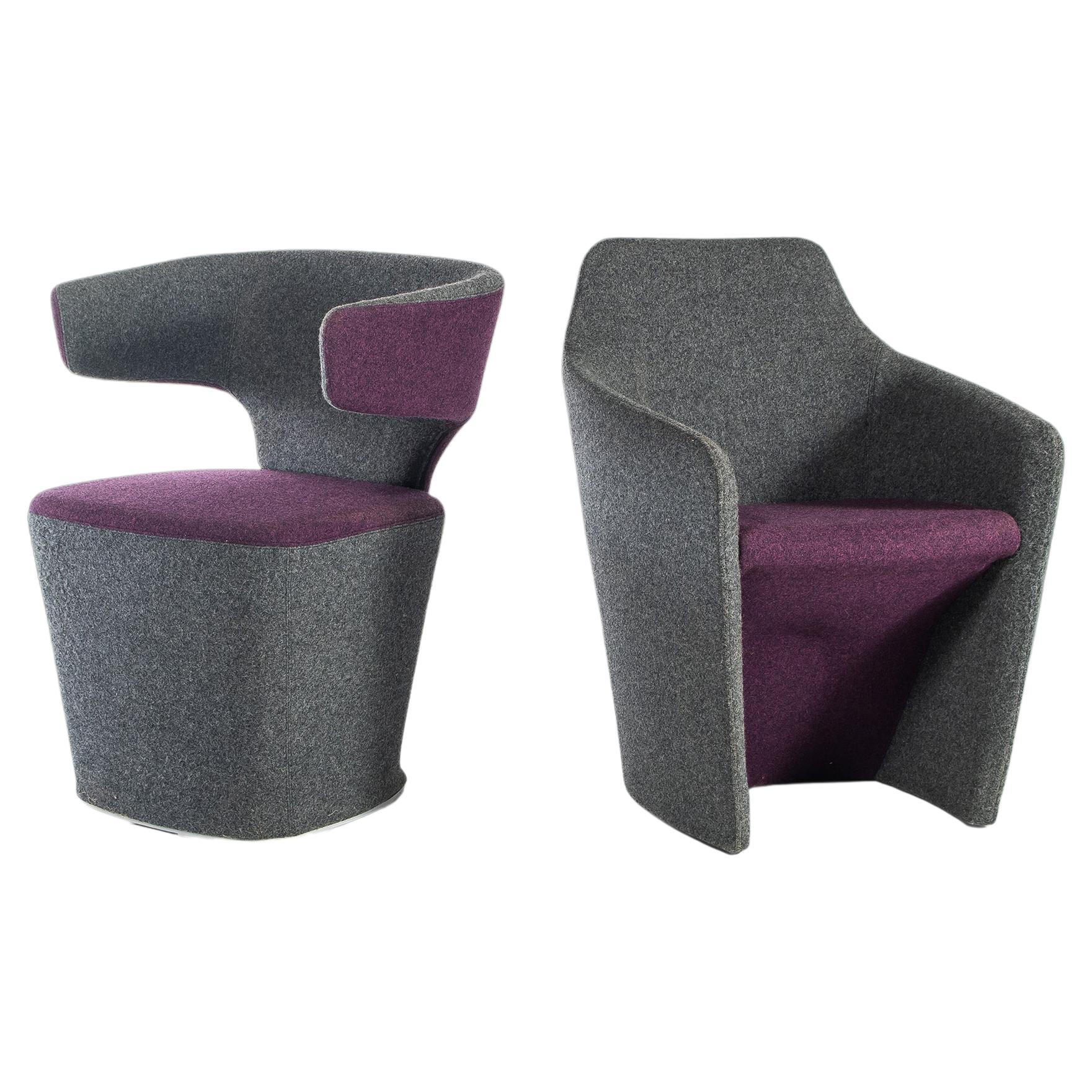 Postmodern Set of Two (2) Bison / Venus Lounge Chairs by Allermuir, U.K., 1990s For Sale