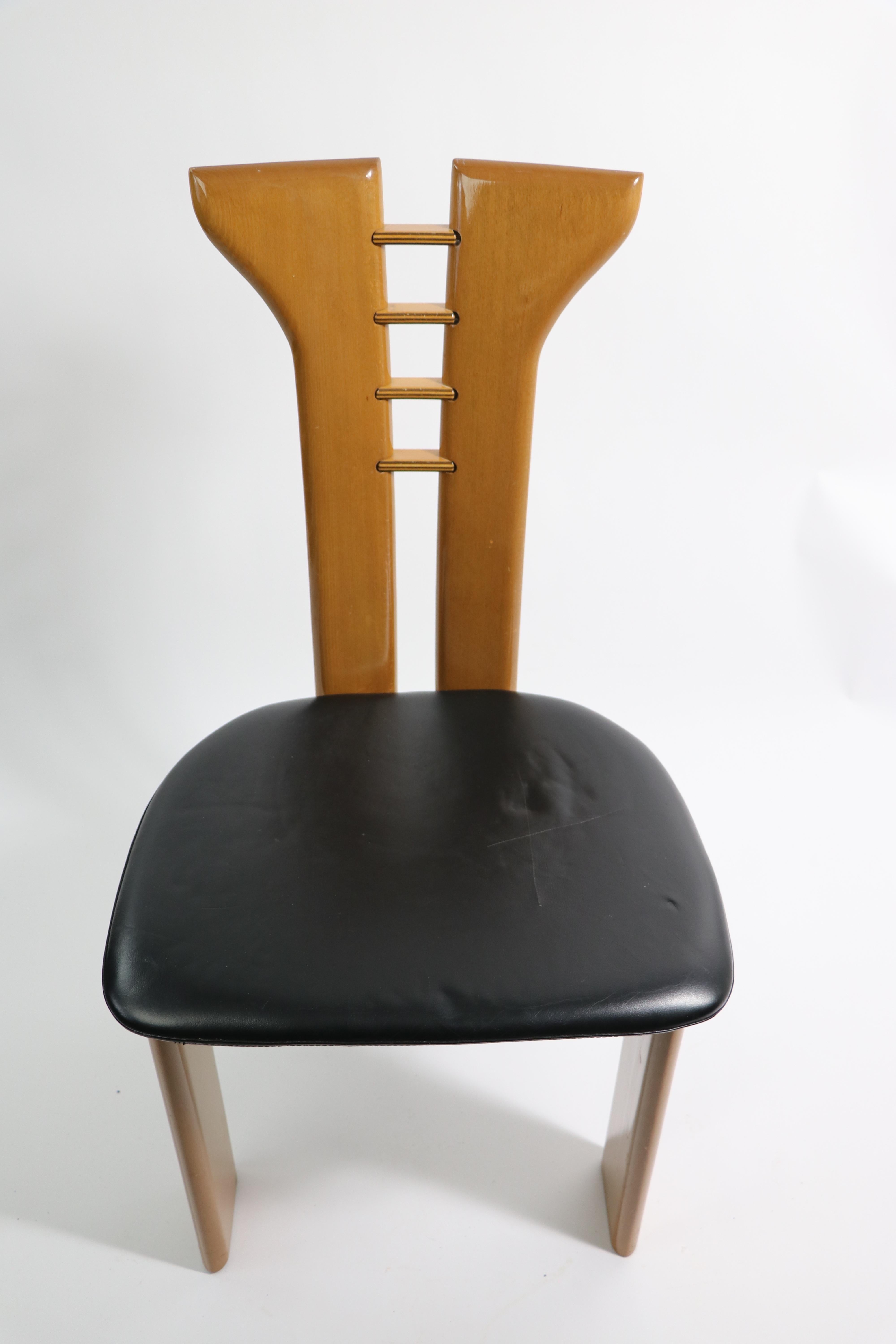 20ième siècle Chaise d'appoint ou de salle à manger postmoderne de Maurice Villency en vente