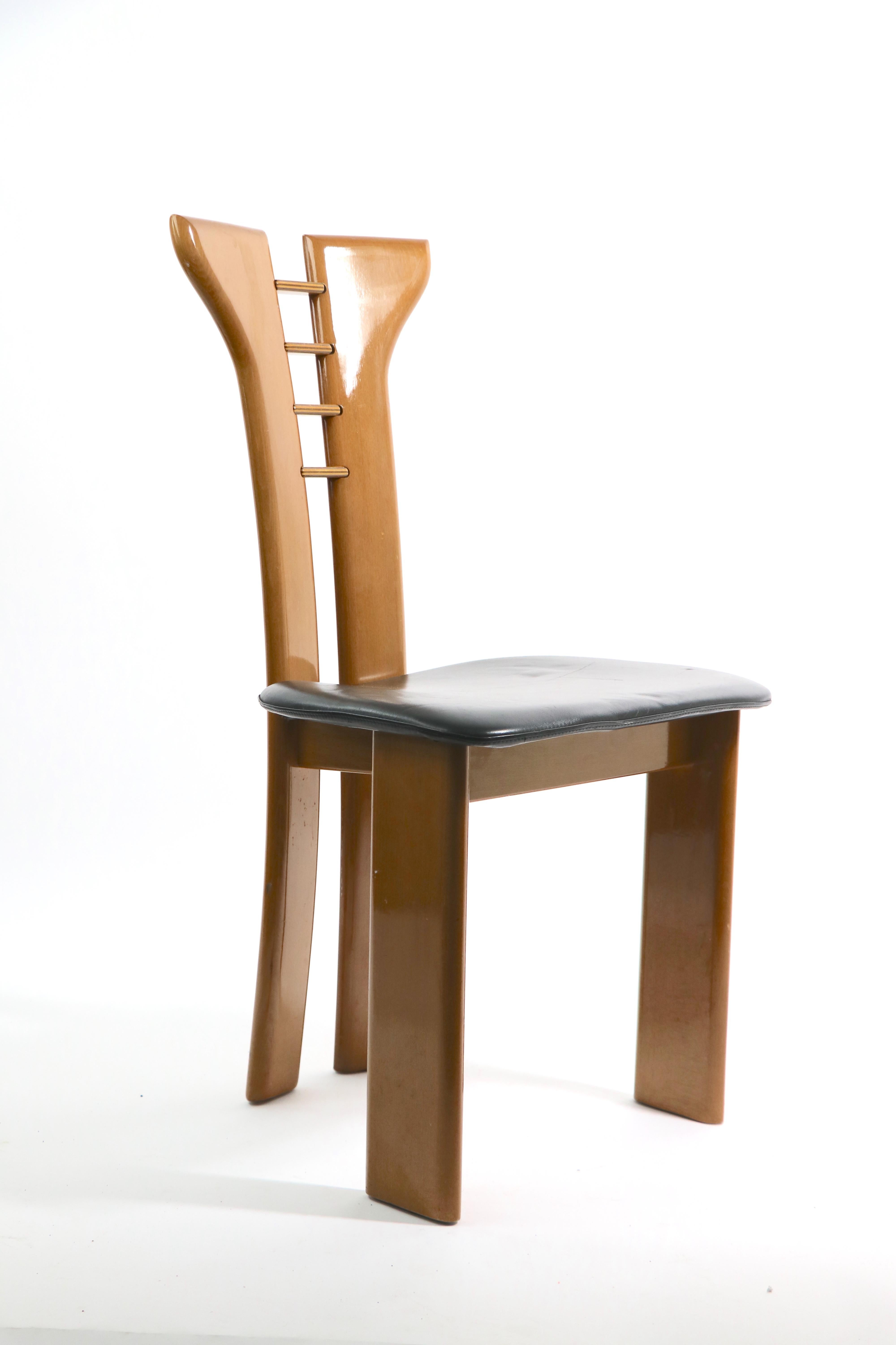 Post Modern Side or Dining Chair by Maurice Villency In Good Condition For Sale In New York, NY