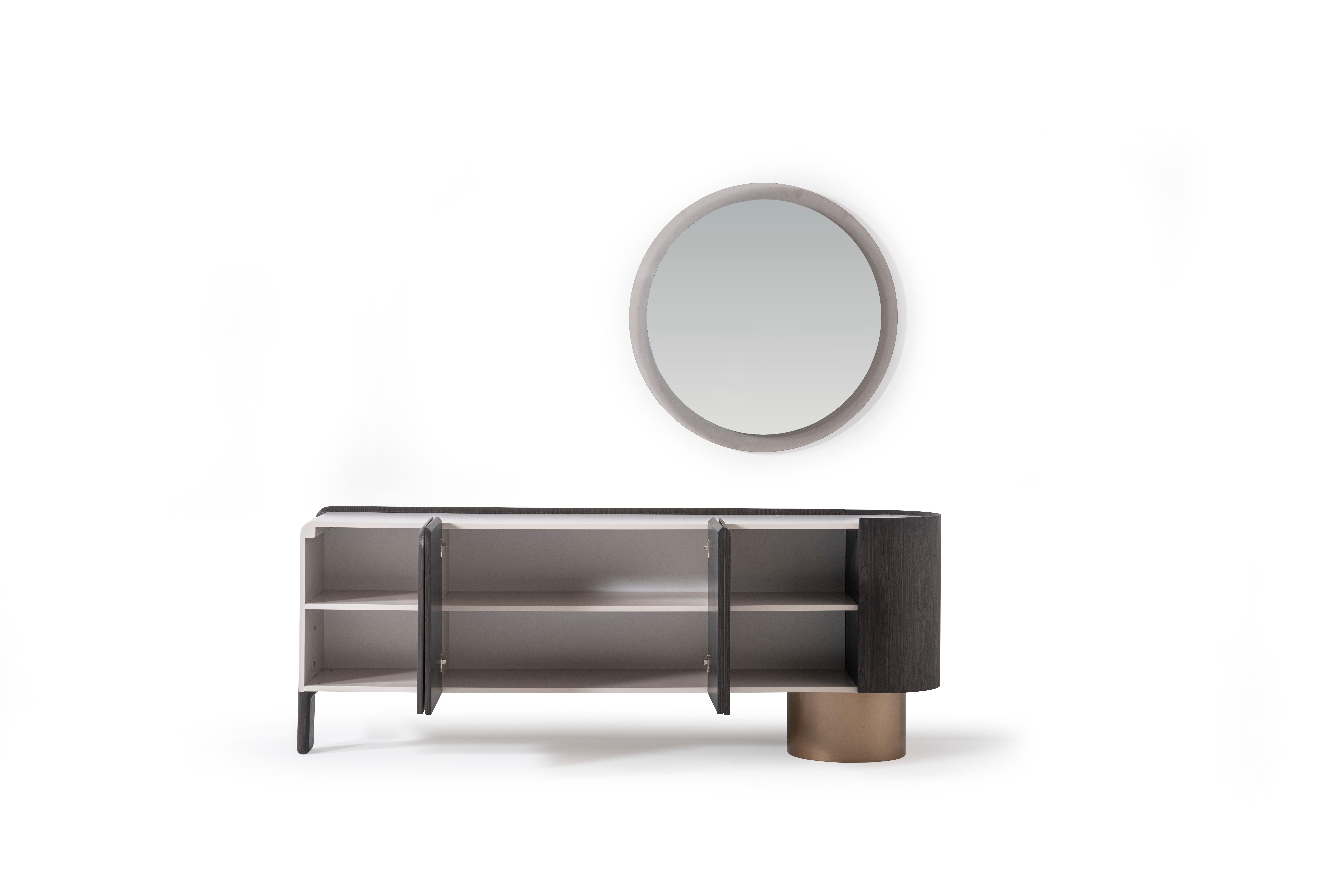 The Luna Sideboard is designed as a post-modern furniture. It's designed and made in 2024. 

Dimensions: 

Lenght: 82