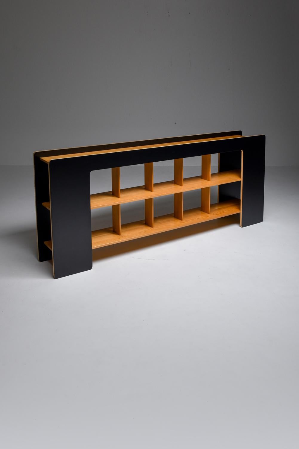 Late 20th Century Post-Modern Sideboard with Shelves by Pamio and Toso