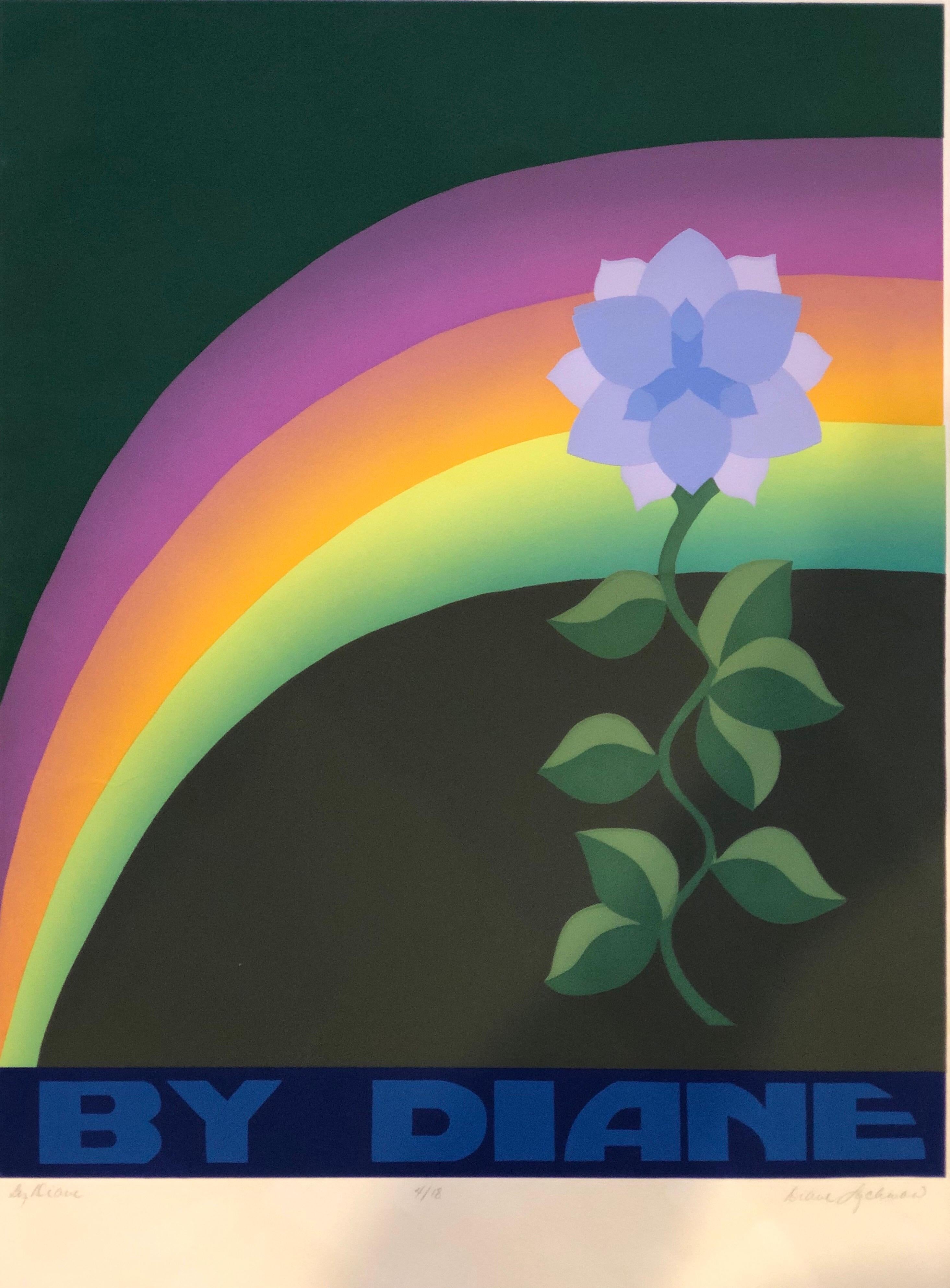 Litographe postmoderne signée et numérotée, édition limitée 4/18 par Diane Bon état - En vente à San Diego, CA