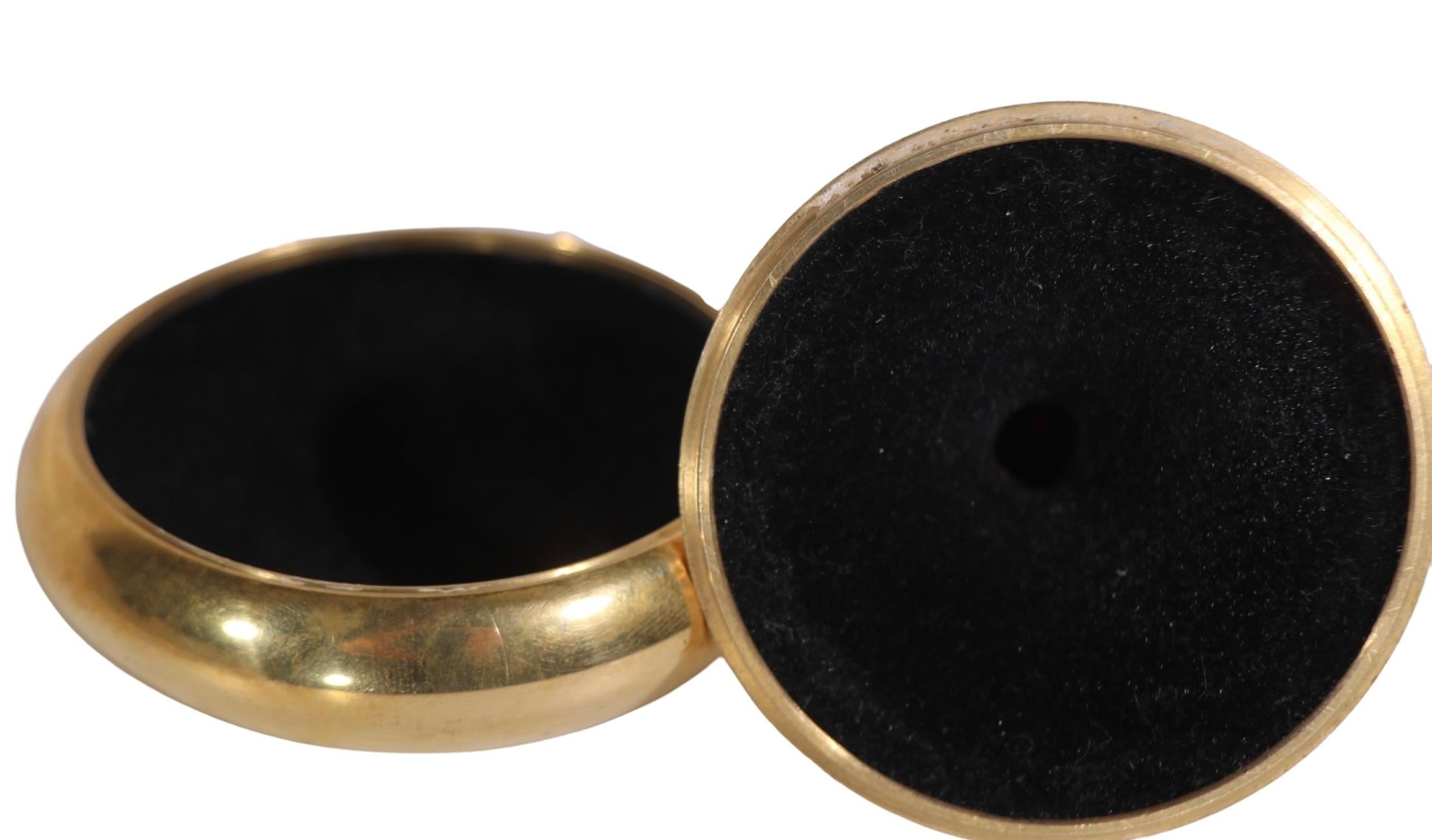 Laiton Skultuna postmoderne  Boîte à bijoux Belle  Fabriqué en Suède vers 2007 en vente
