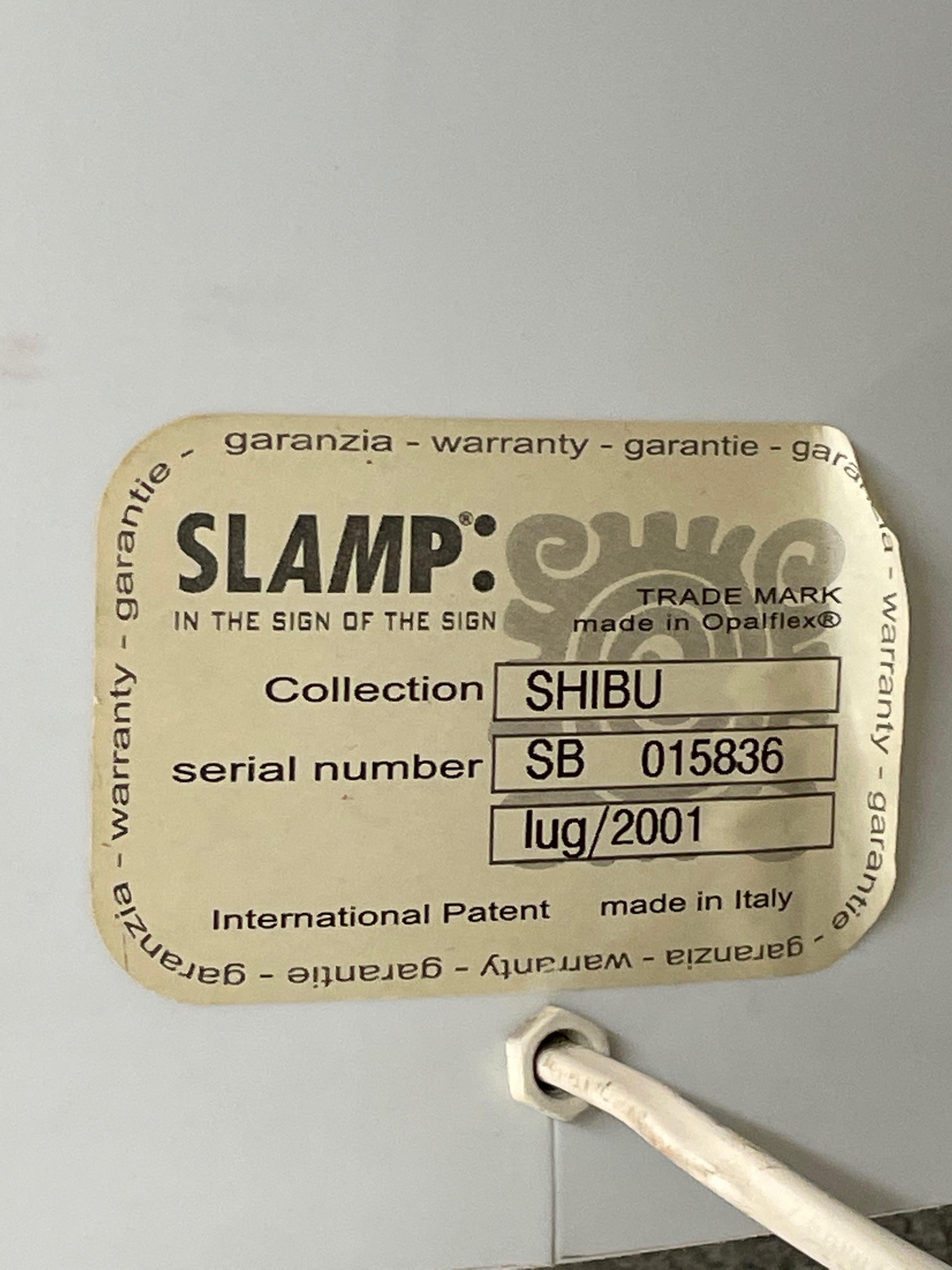 Lámpara de pie postmoderna Slamp Shibu de plástico blanco numerado, Italia, 2001 en venta 10