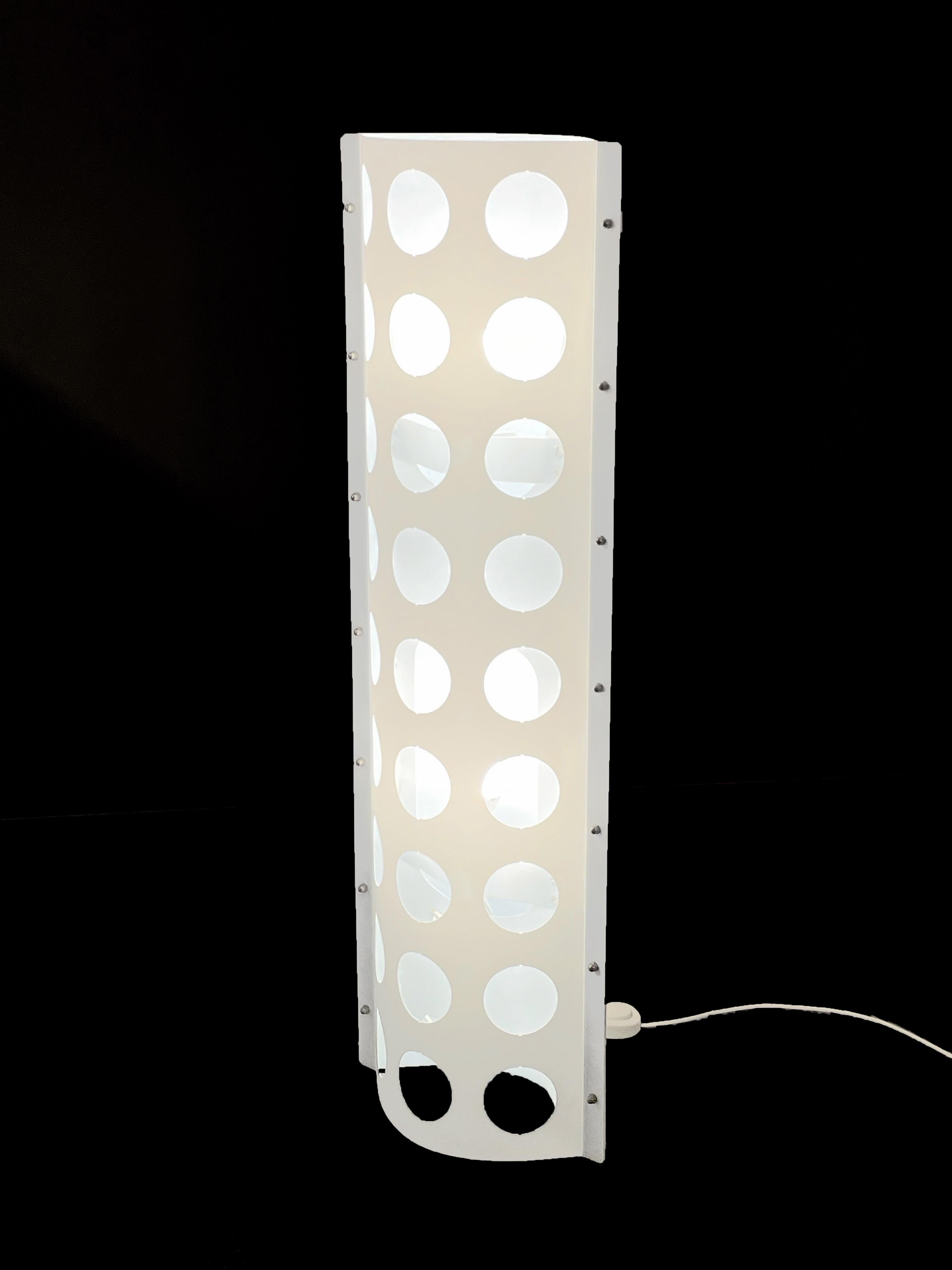Italian Post-Modern Slamp Shibu White Plastic Numbered Floor Lamp, Italy, 2001 For Sale