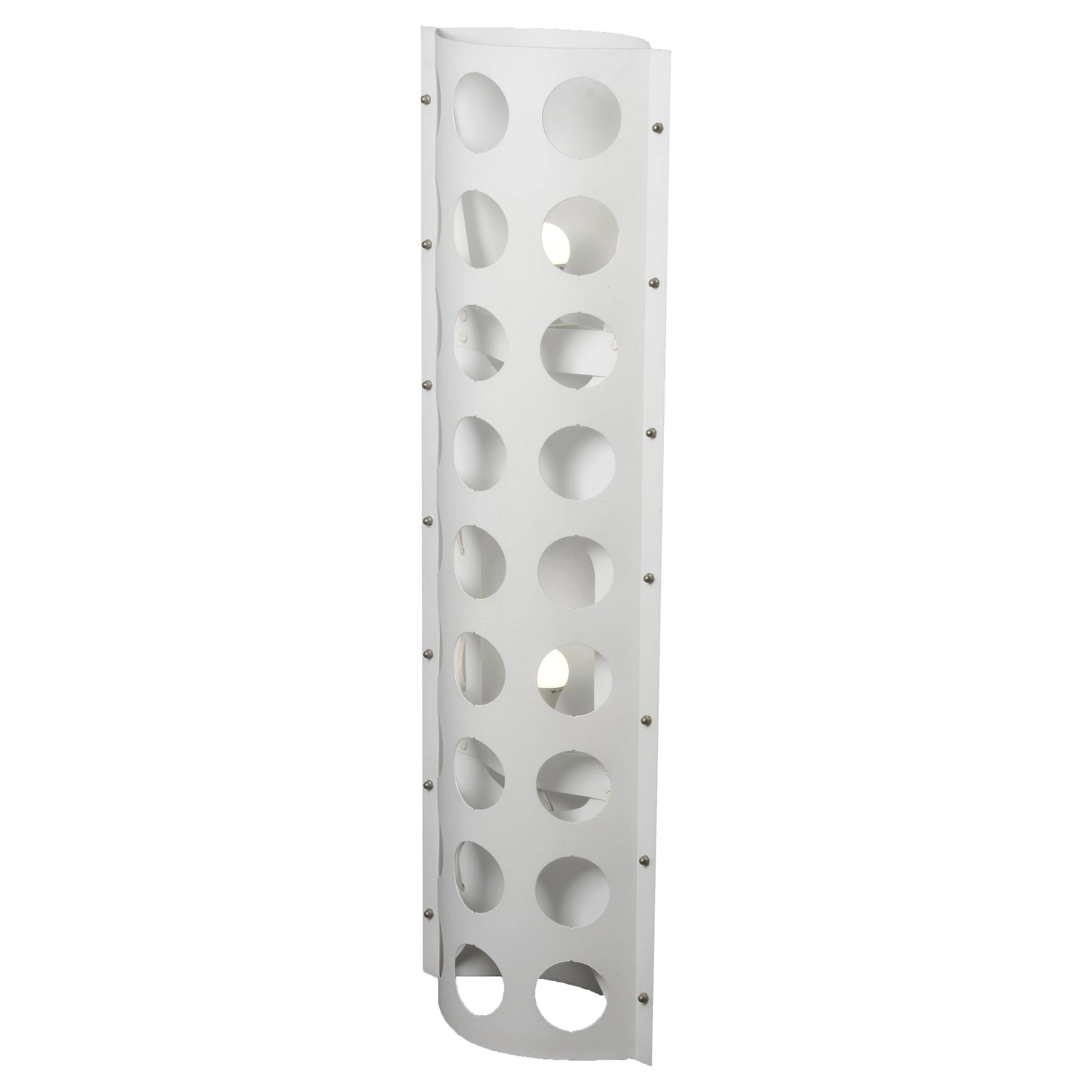 Lampada da terra postmoderna Slamp Shibu in plastica bianca numerata, Italia, 2001