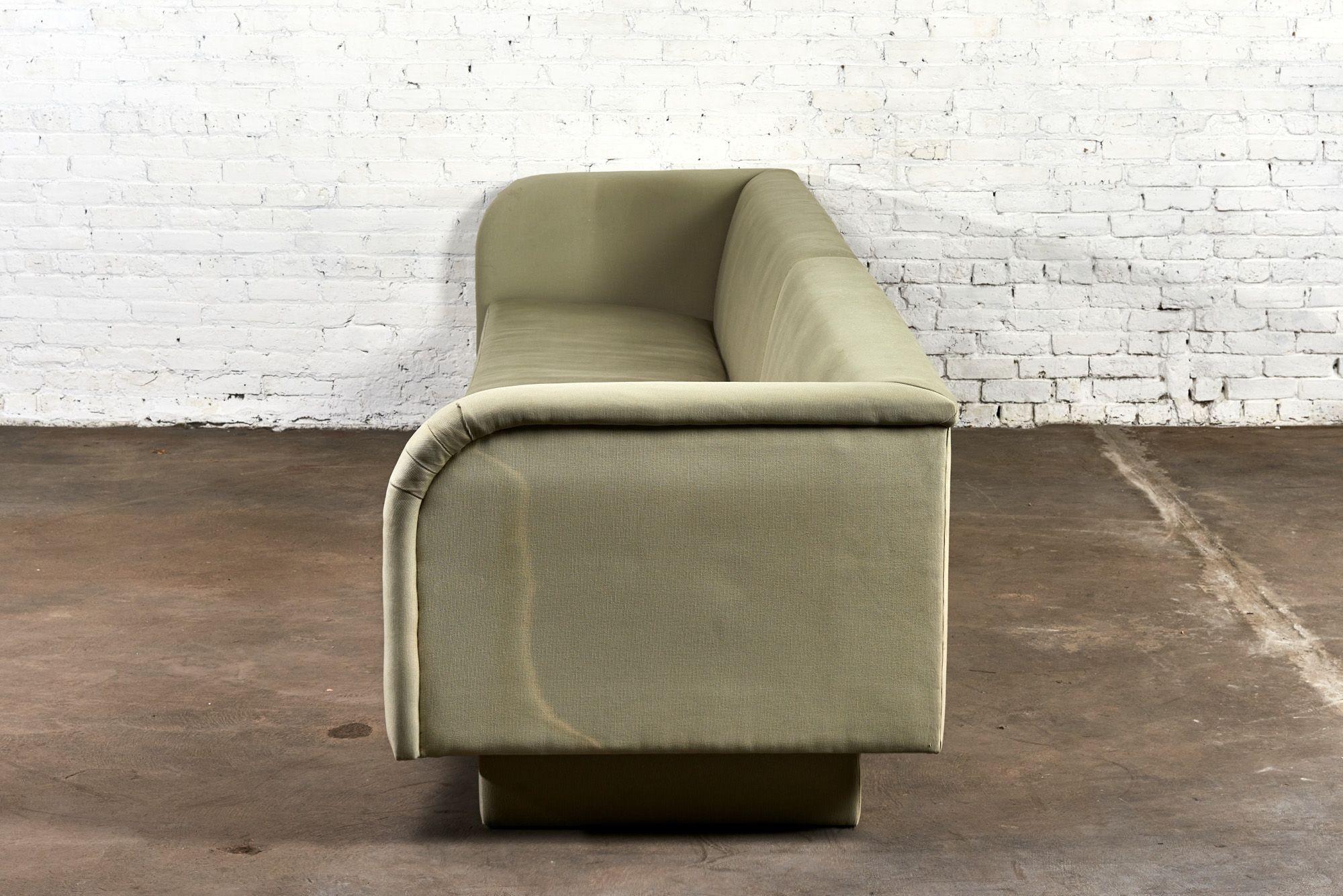 American Post Modern Sofa with Plinth Base, 1980