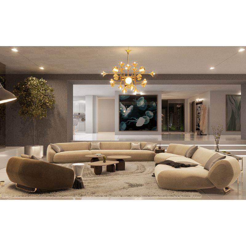 Brass Post-Modern Soft Upholstered Elo Modular Sofa Sofa by Draga & Aurel For Sale