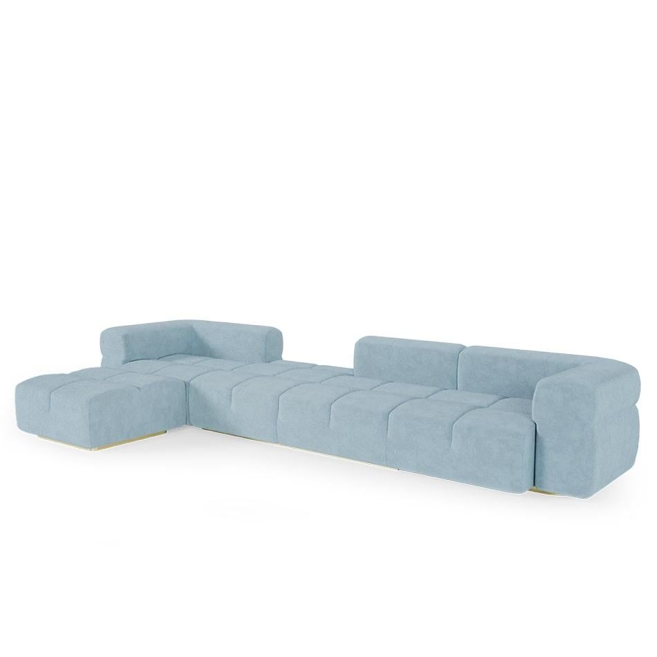 Post-Modern Soft Upholstered Qube Modular Sofa by Draga & Aurel In New Condition For Sale In New York, NY