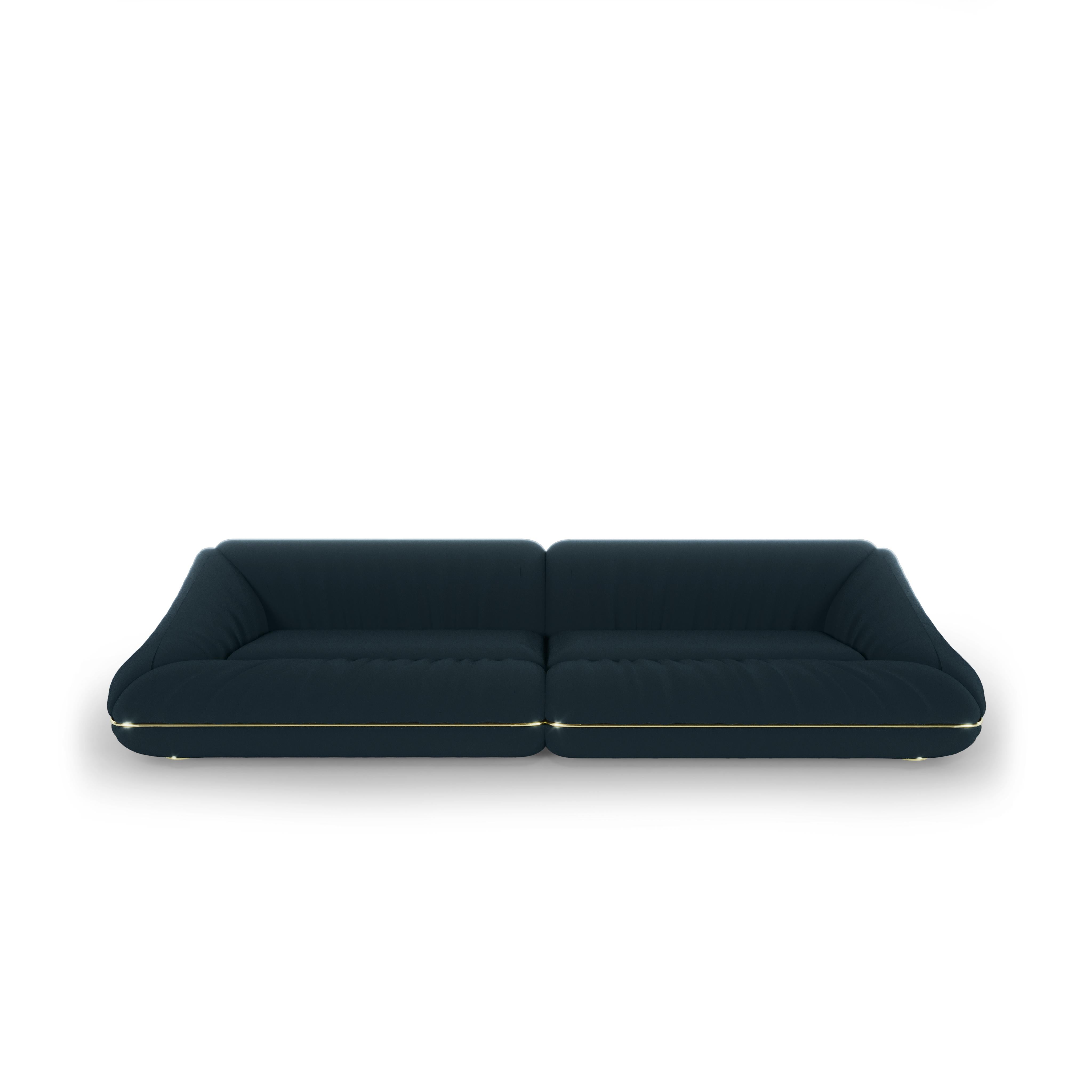 Portuguese Post-Modern Soft Upholstered Xenon Sofa by Draga & Aurel For Sale