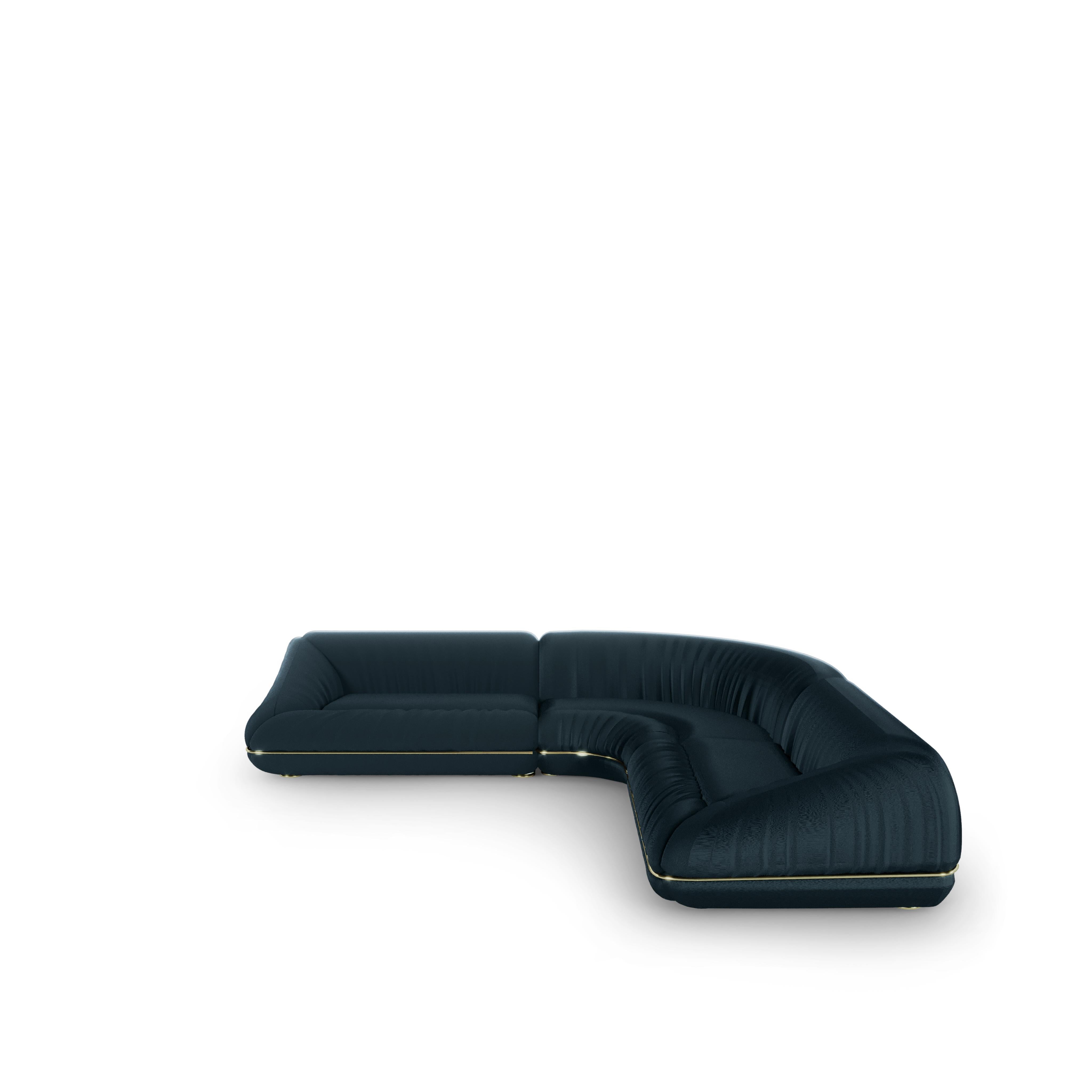 Contemporary Post-Modern Soft Upholstered Xenon U-Shape Lounge Sofa by Draga & Aurel For Sale
