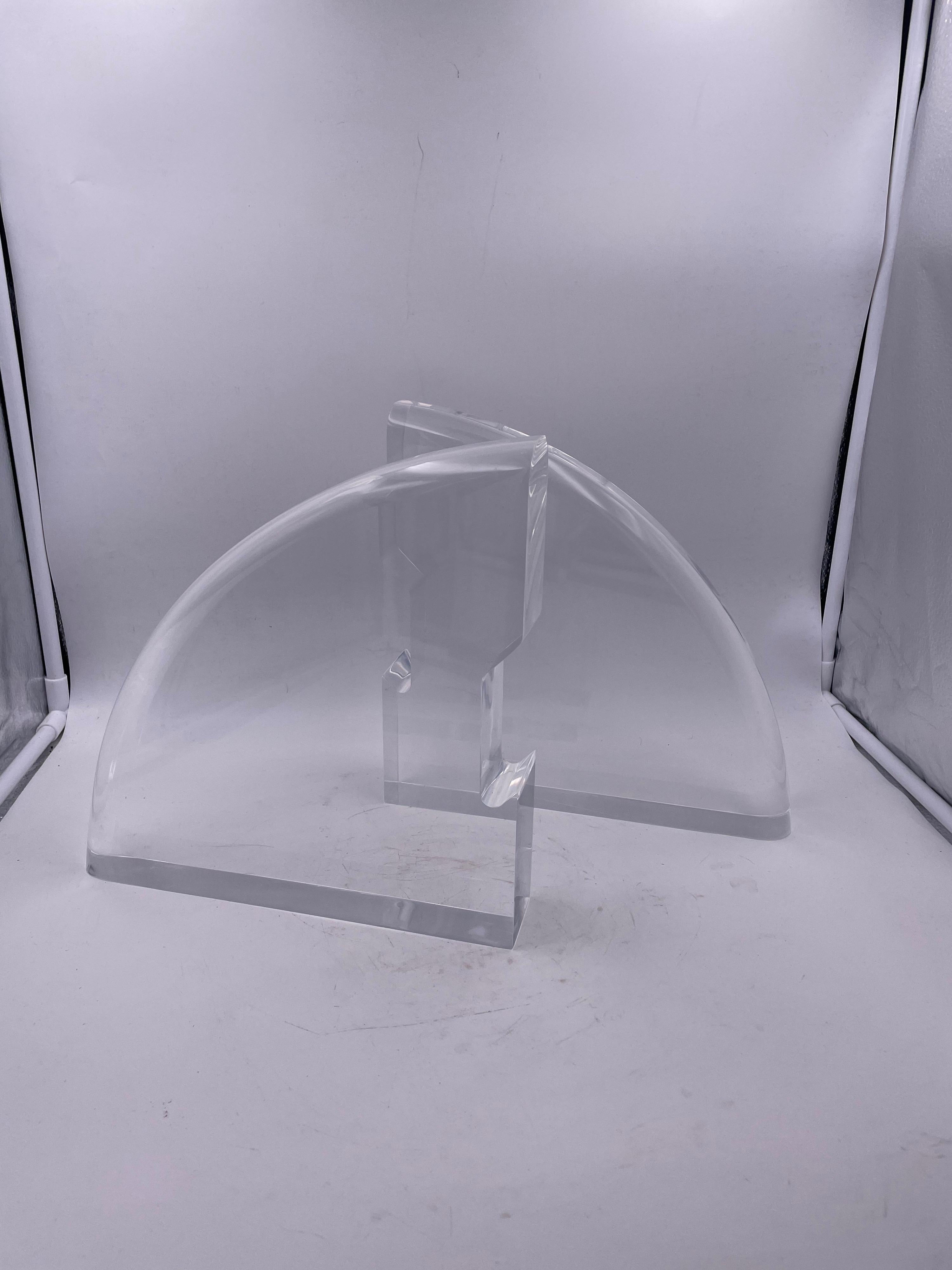 Post Modern Solid Lucite Majestic Bookends For Sale 2