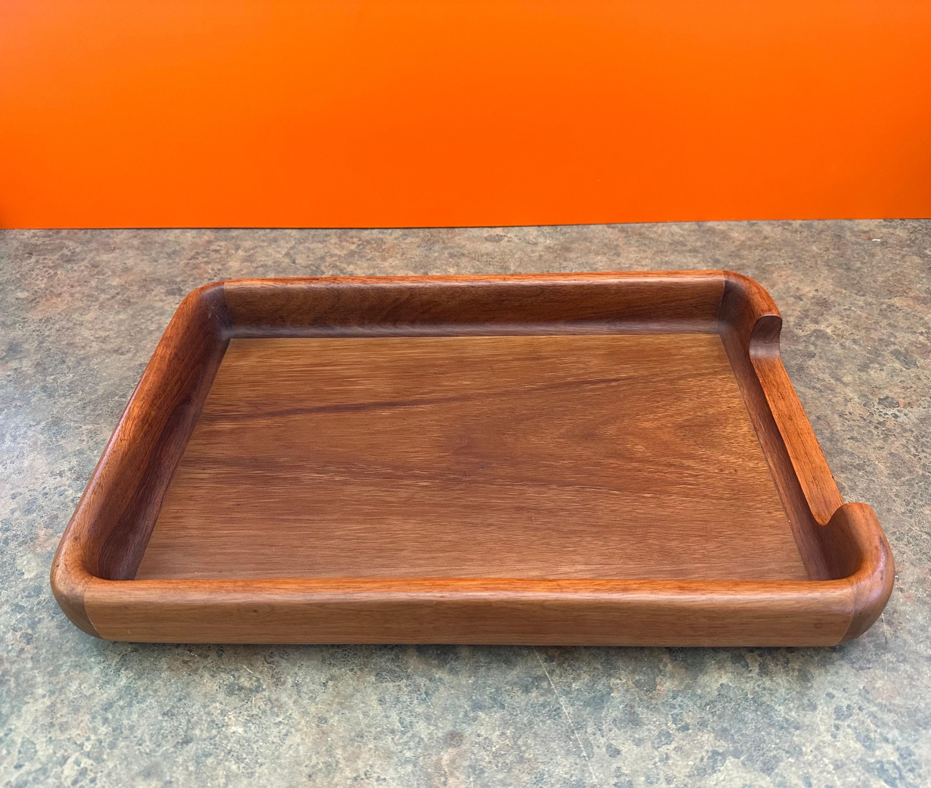 Plateau de bureau post-moderne en teck massif de style danois Série 