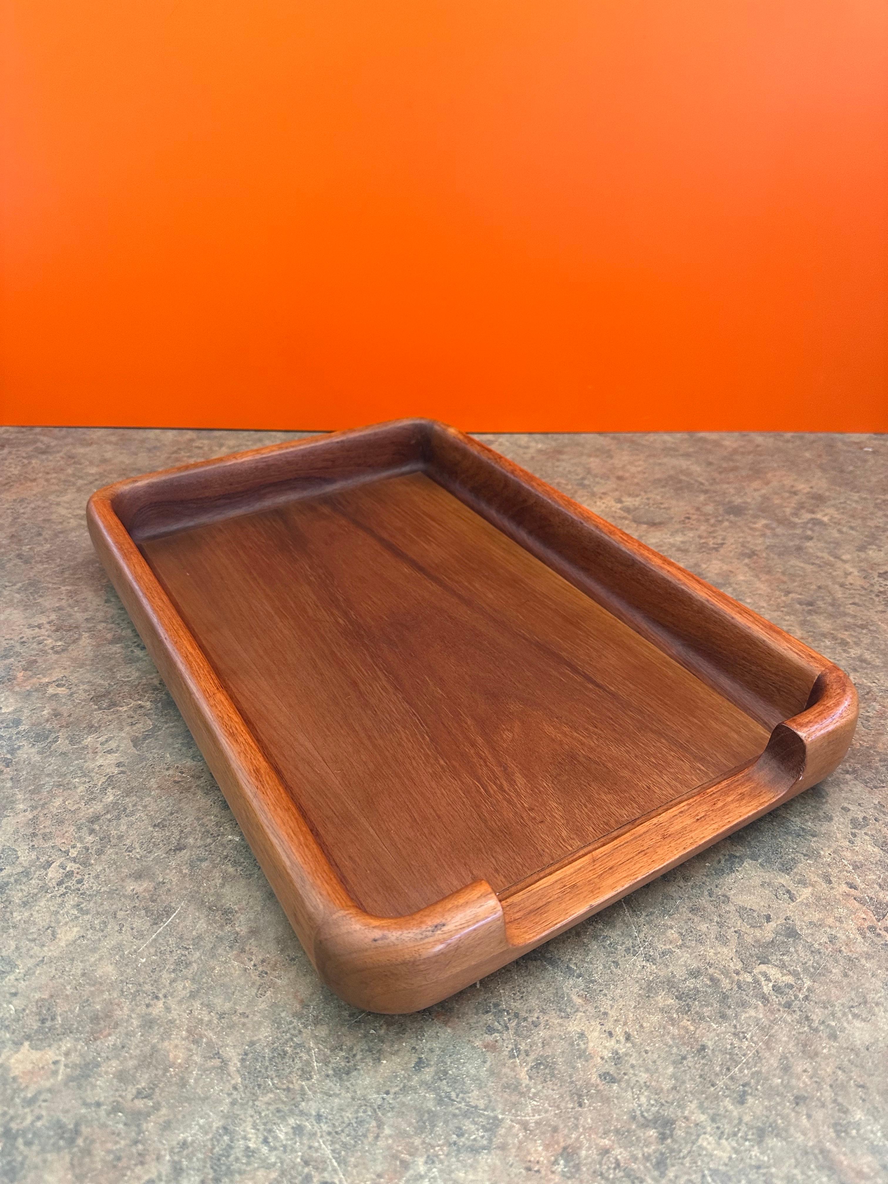 Plateau de bureau post-moderne en teck massif de style danois Série 