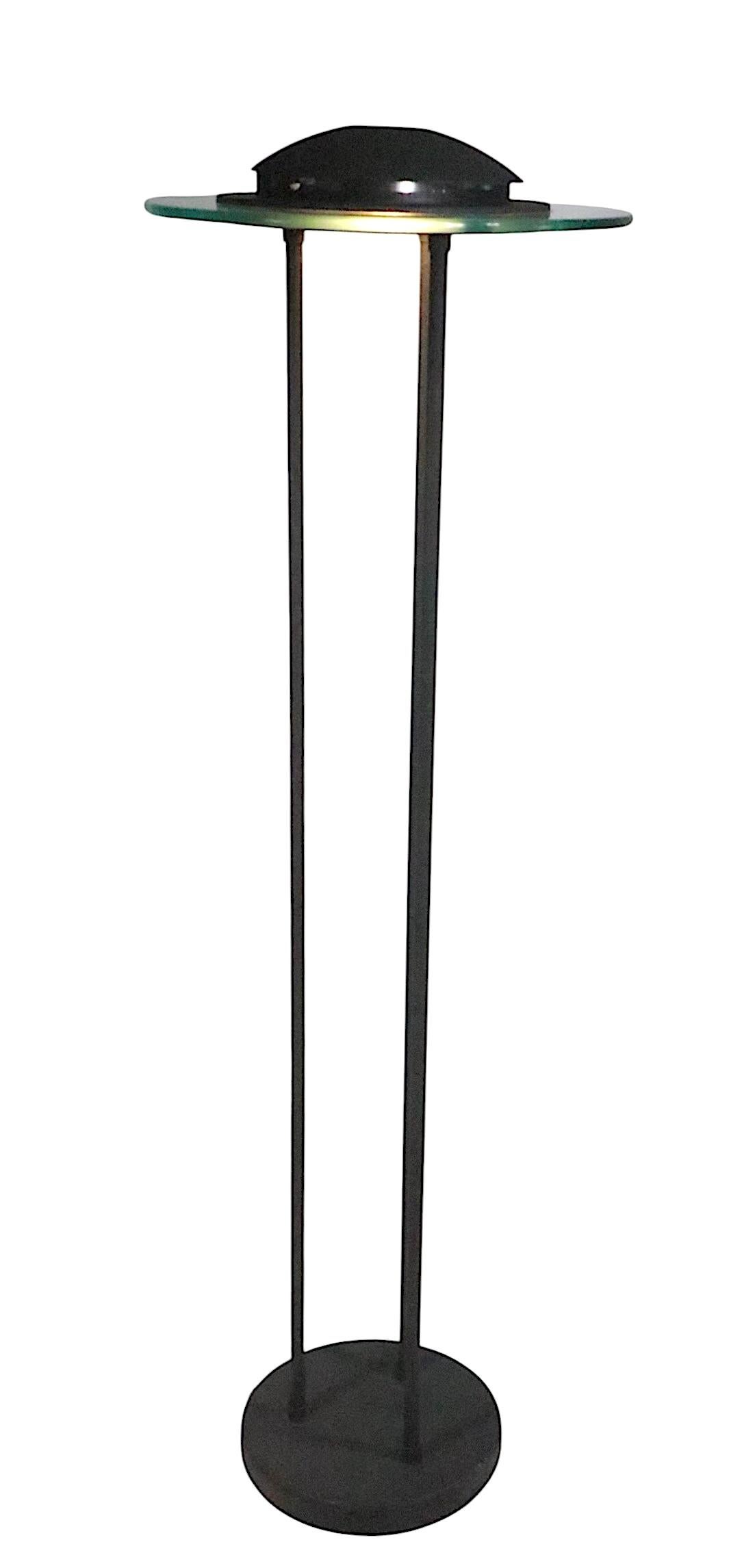 Dutch Post Modern Sonneman for Boxland Holland Saucer Floor Lamp c. 1980's For Sale