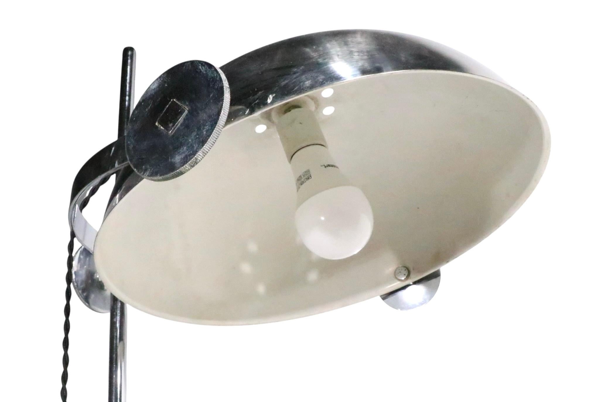 Post Modern Space Age Adjustable Chrome Floor Lamp c. 1960/70's For Sale 5