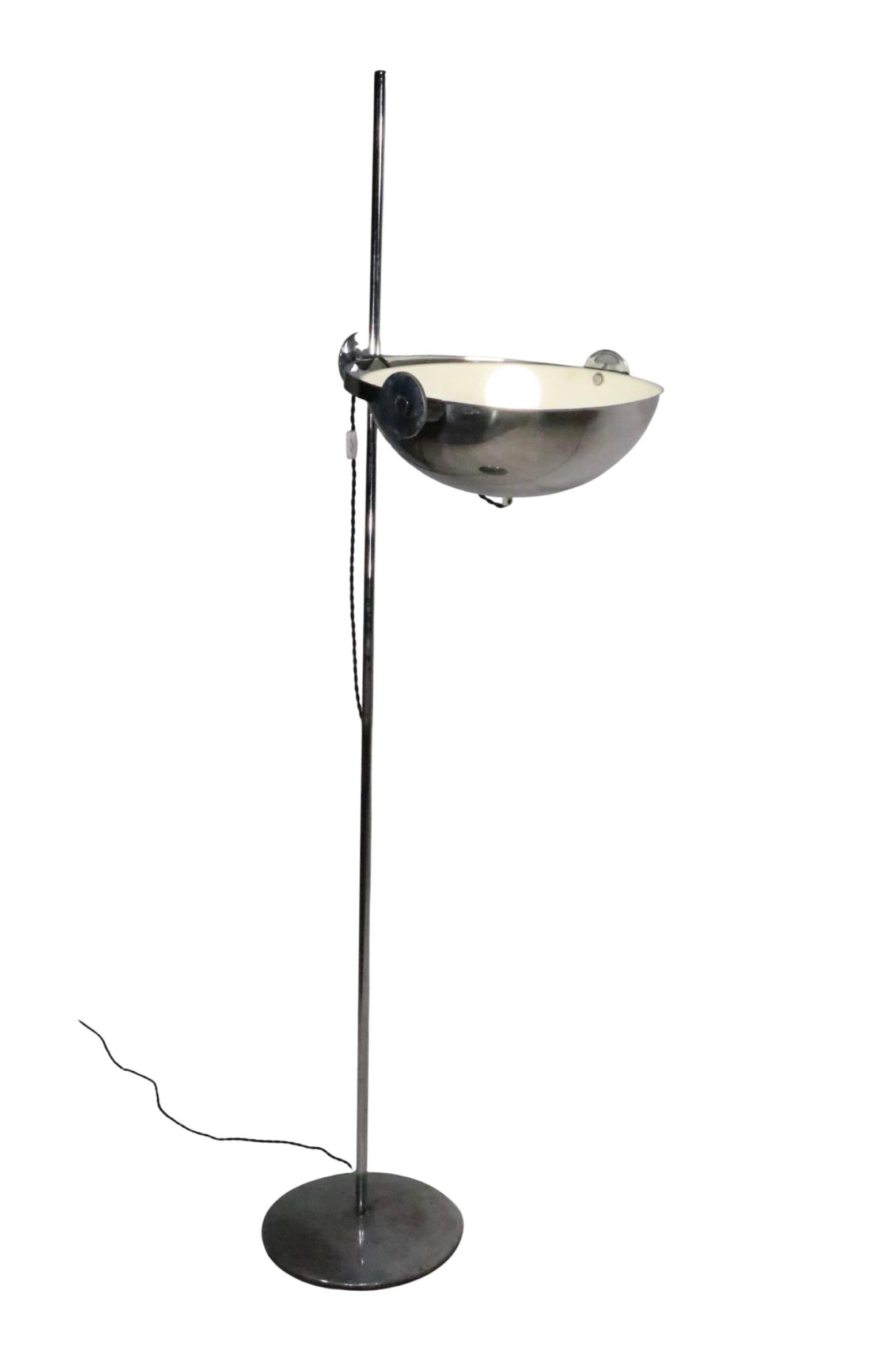 Post Modern Space Age Adjustable Chrome Floor Lamp c. 1960/70's For Sale 9
