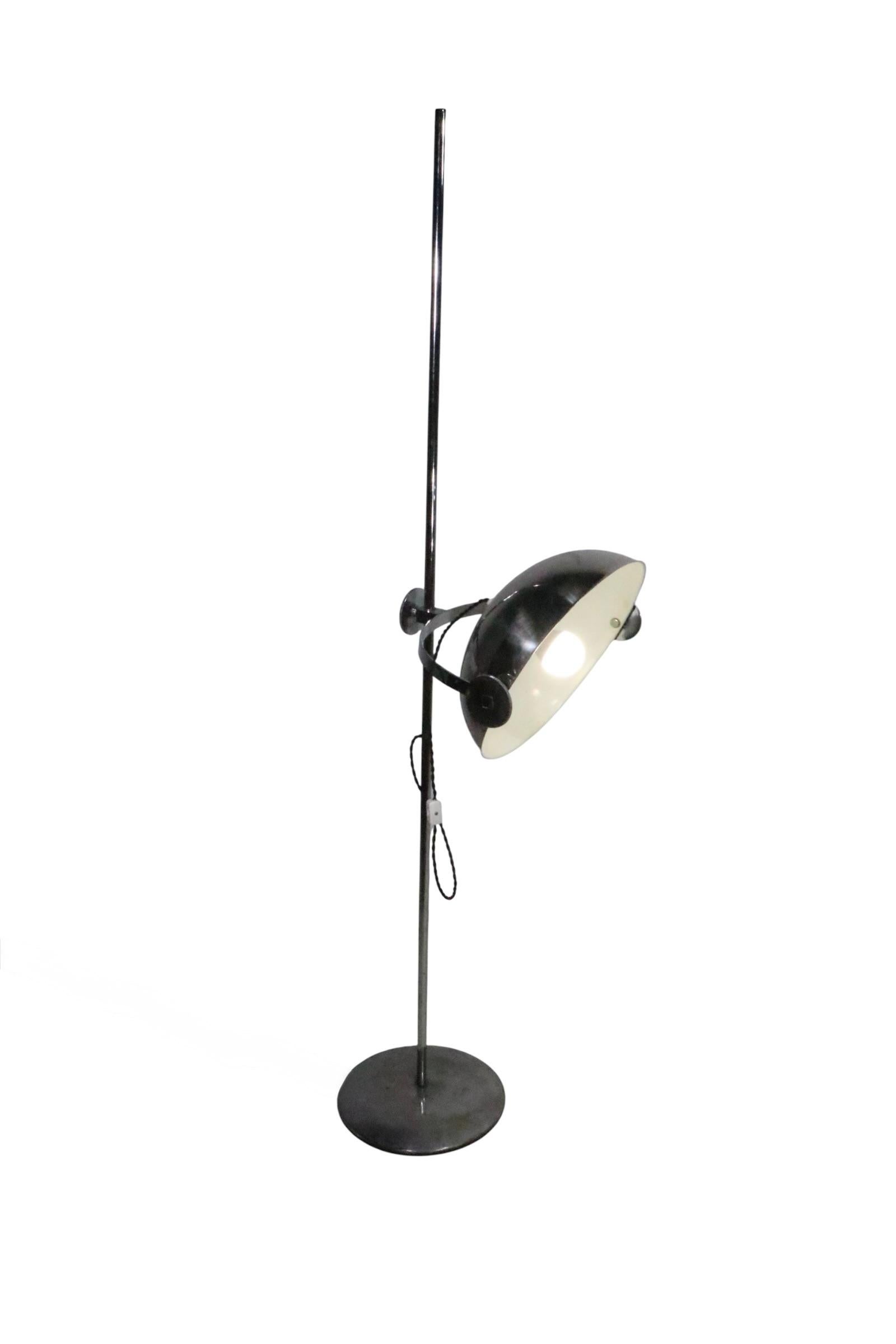 Post Modern Space Age Adjustable Chrome Floor Lamp c. 1960/70's For Sale 13