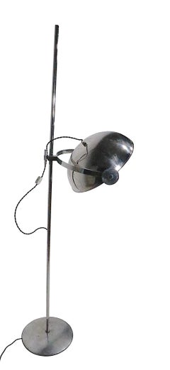Post Modern Space Age Adjustable Chrome Floor Lamp c. 1960/70's