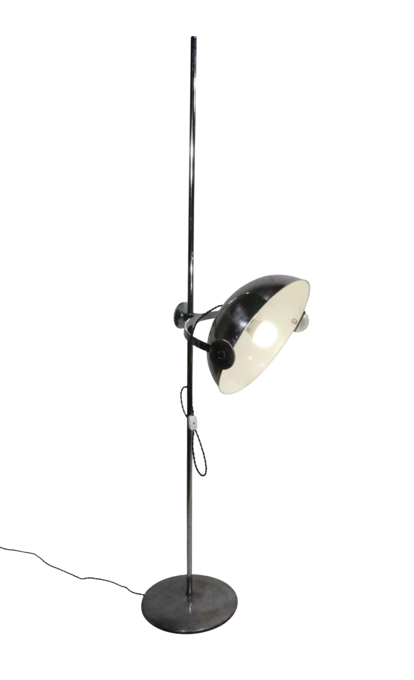Post Modern Space Age Adjustable Chrome Floor Lamp c. 1960/70's For Sale 15
