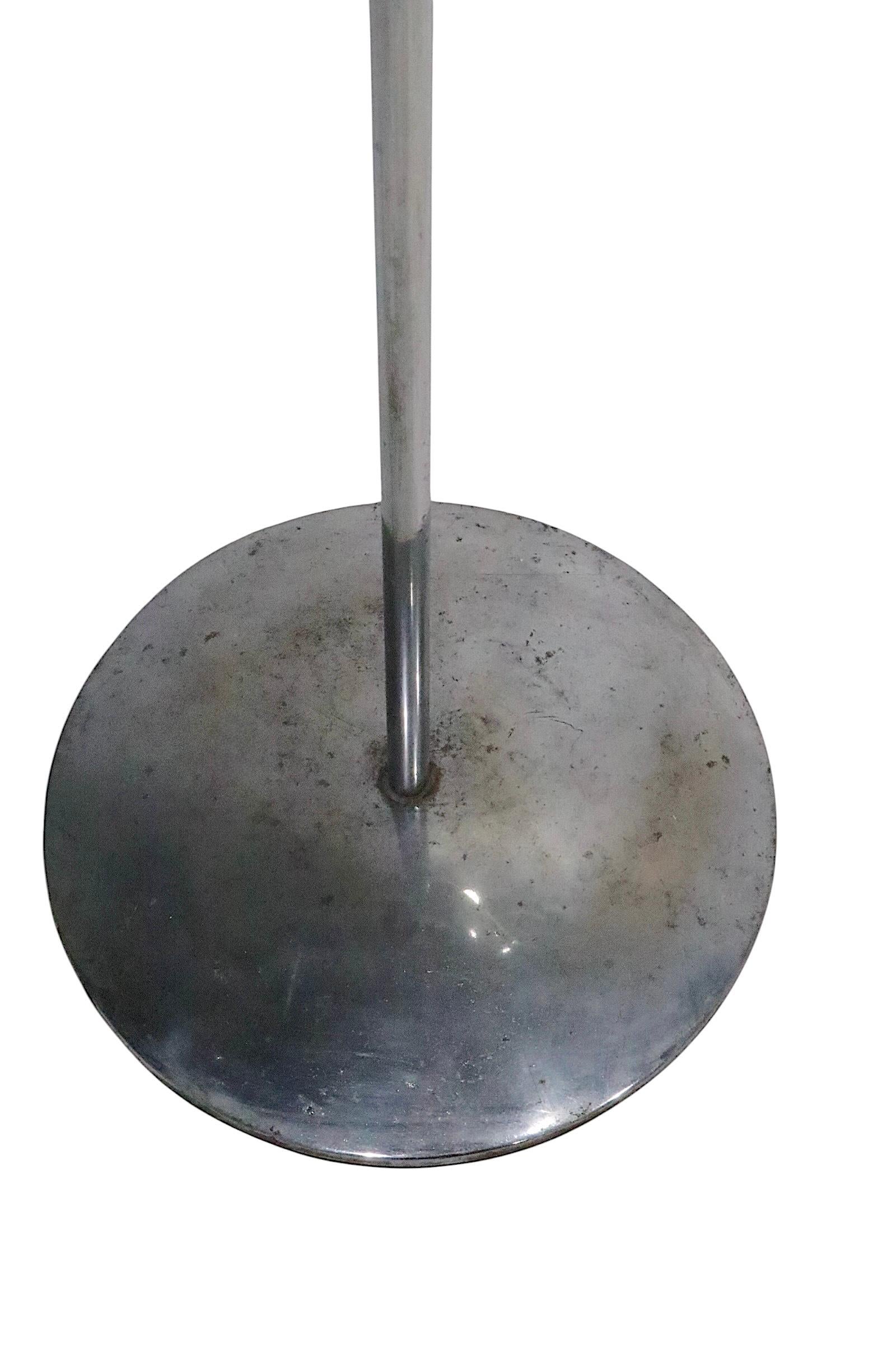 Italian Post Modern Space Age Adjustable Chrome Floor Lamp c. 1960/70's For Sale