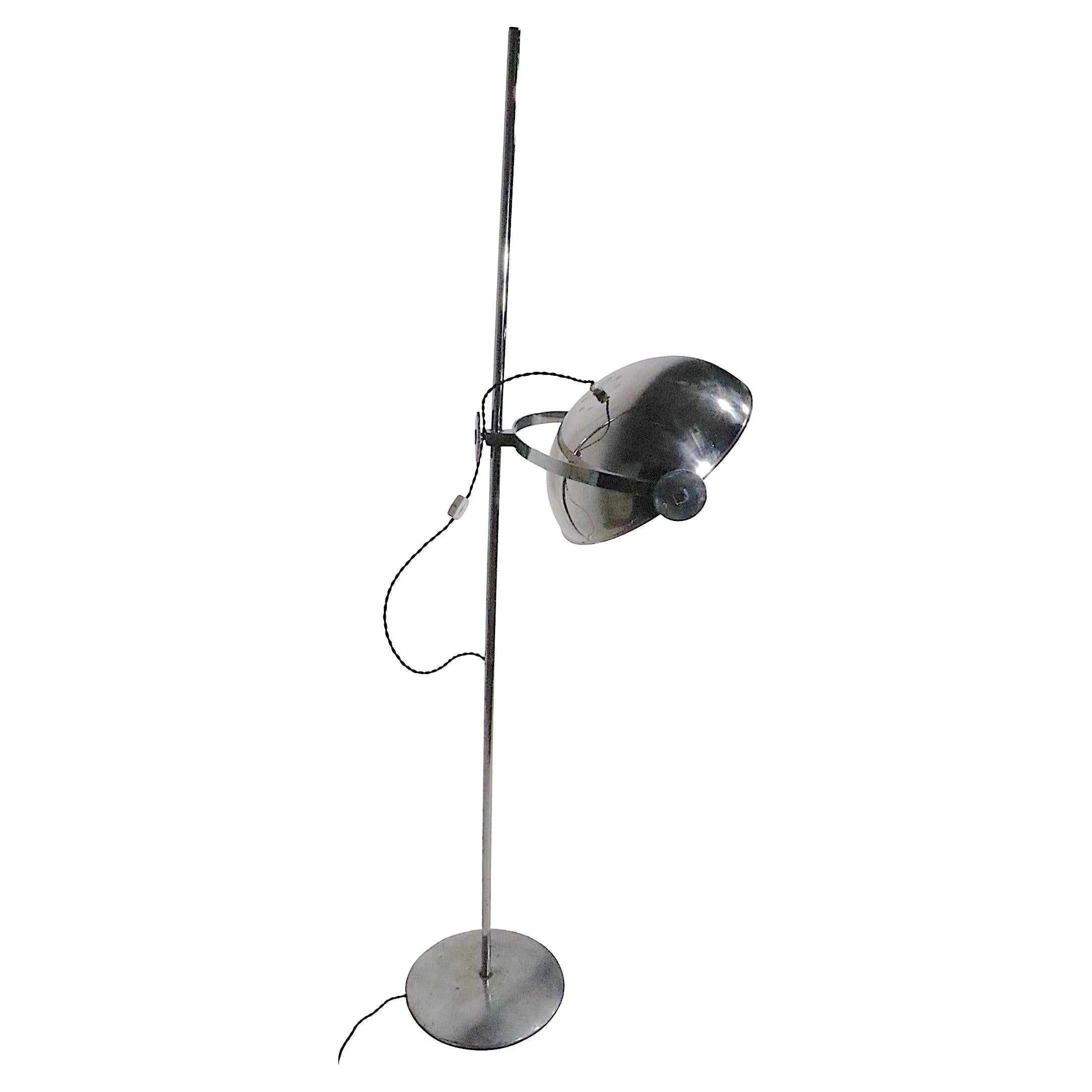 Post Modern Space Age Adjustable Chrome Floor Lamp c. 1960/70's For Sale