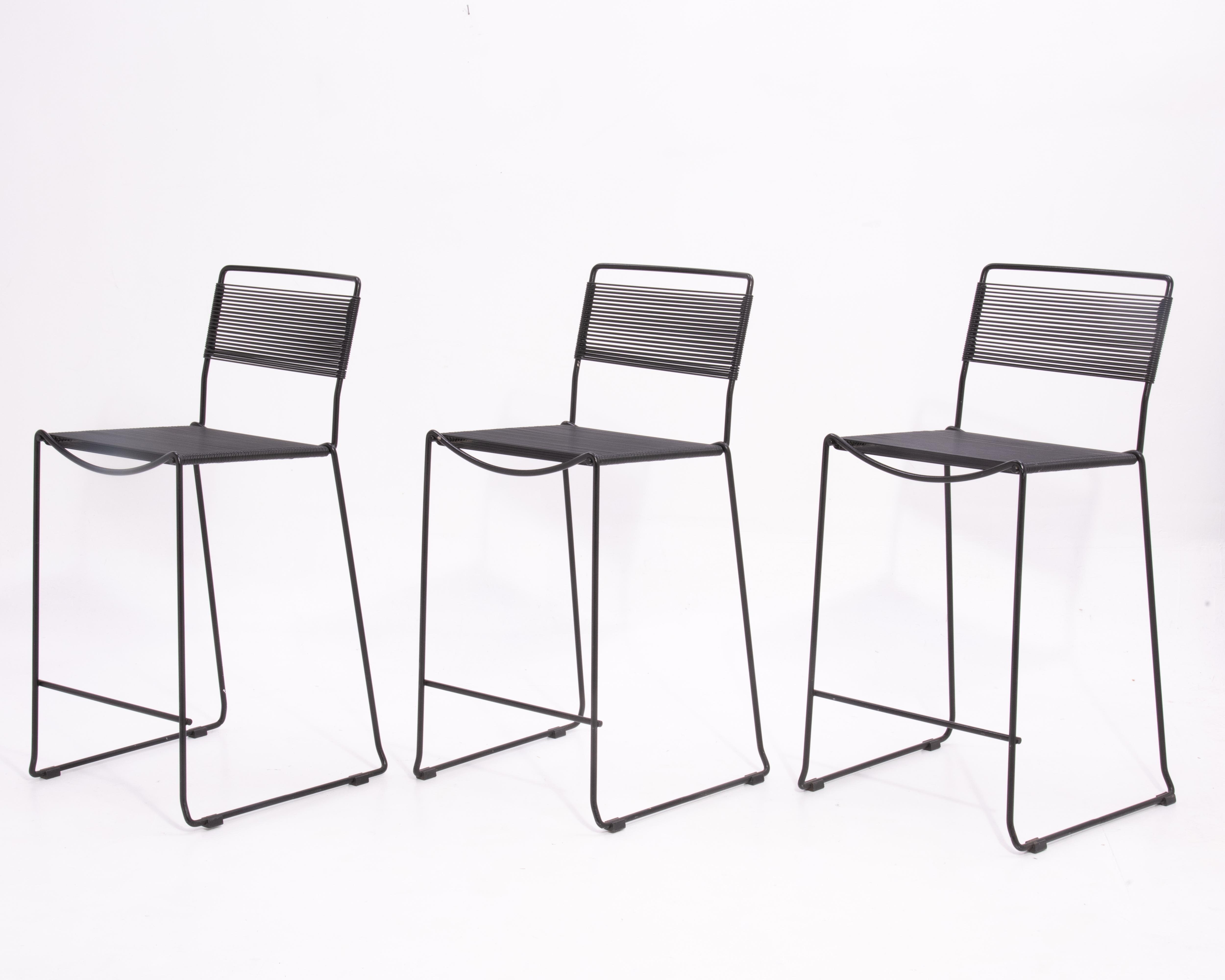 Steel Post Modern Spaghetti Bar Stool Giandomenico Belotti Alias Fly Line 1980s For Sale