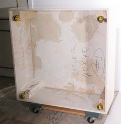 Post Modern Square Marble Coffee Tables, circa 1970s, Pair Available